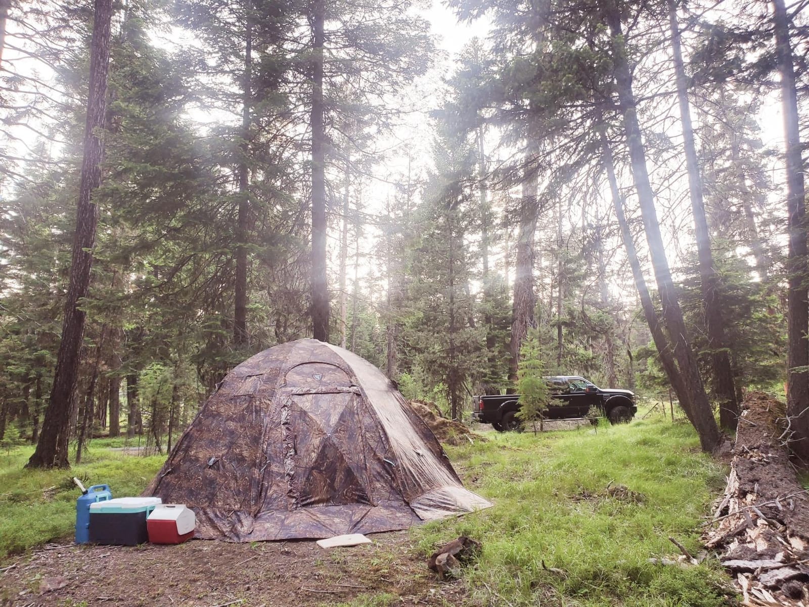 RBM Outdoors Double-Layer Hot Tent with Stove Jack, 4 Season Shelter | Fast Umbrella Setup, Double Wall Winter Camping Tents, Extreme Cold Weather, Ice Fishing, Hunting, Expedition & Basecamp customer photo 1
