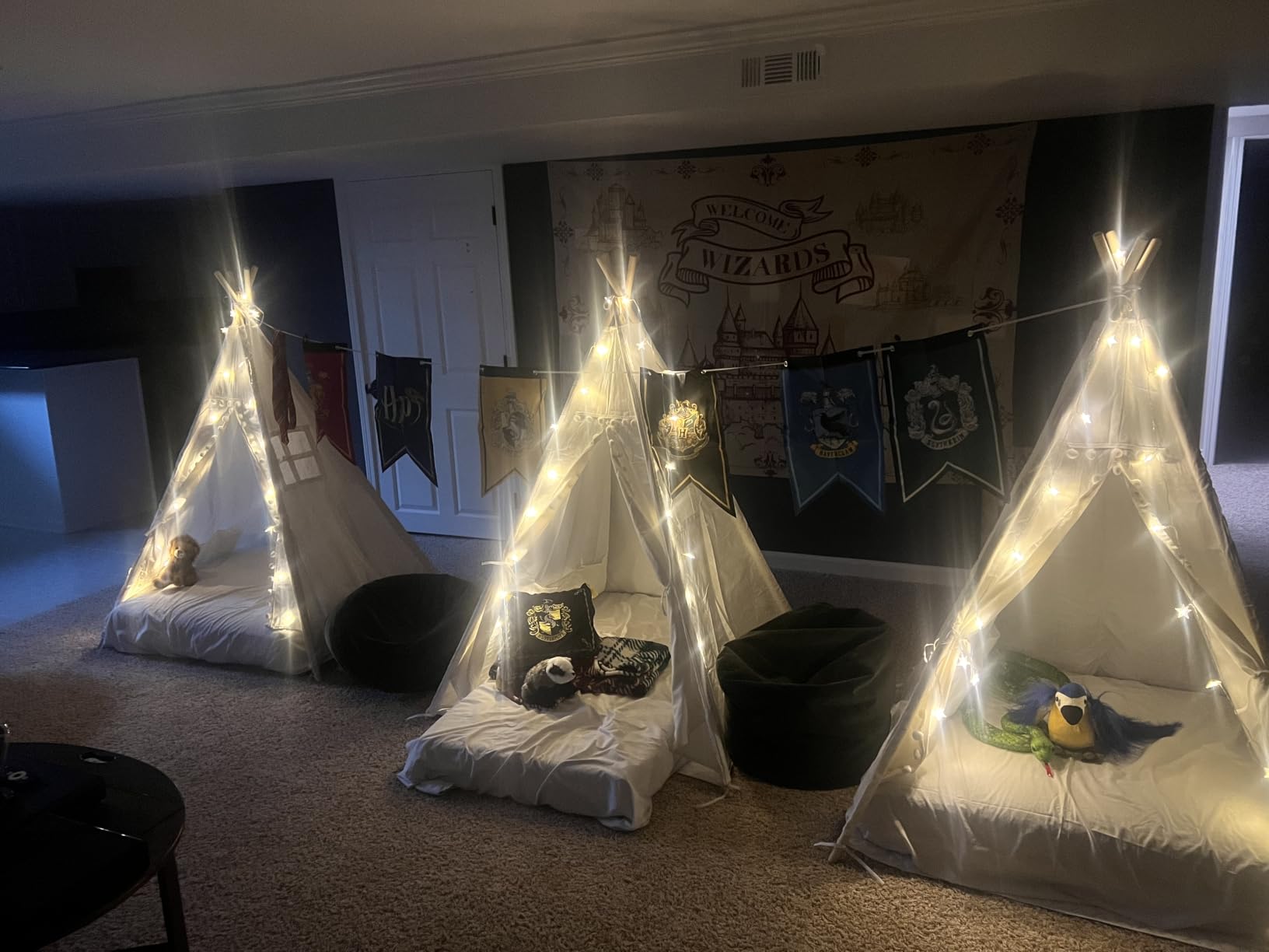 Little Dove Teepee Tent for Kids with Star Lights, Mat & Carry Bag, Premium Cotton Canvas Kids Play Tent with Wooden Poles, Easy Assembly, Foldable Indoor Outdoor Playhouse, Gift for Boys Girls customer photo 1