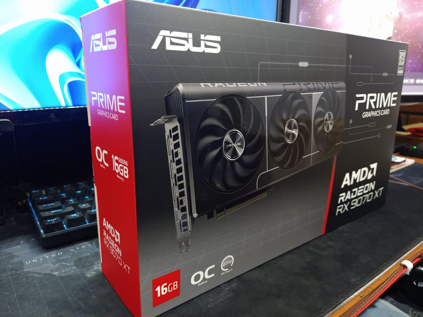 ASUS Prime Radeon RX 9070 XT 16GB GDDR6 OC Edition Gaming Graphics Card | PCIe 5.0, HDMI/DP 2.1, 2.5-slot, Axial-tech Fans, Dual-ball Fan Bearings, dual BIOS, ASUS GPU Guard customer photo 2