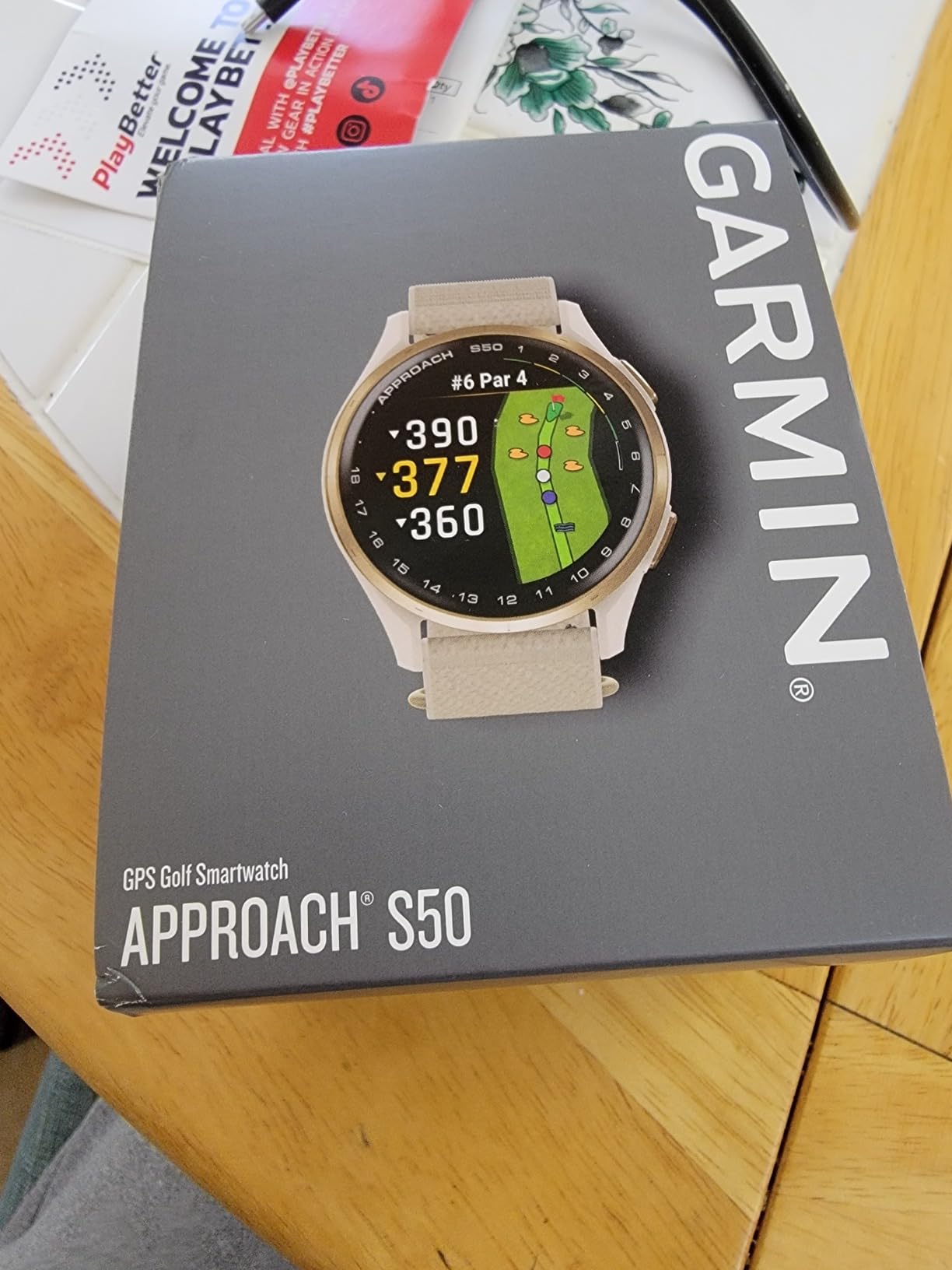 Garmin Approach S50, Golf GPS Smartwatch, 43mm, Ivory | Health & Wellness Features, Preloaded Activity Profiles, On-Course Features, PlaysLike Distance customer photo 2