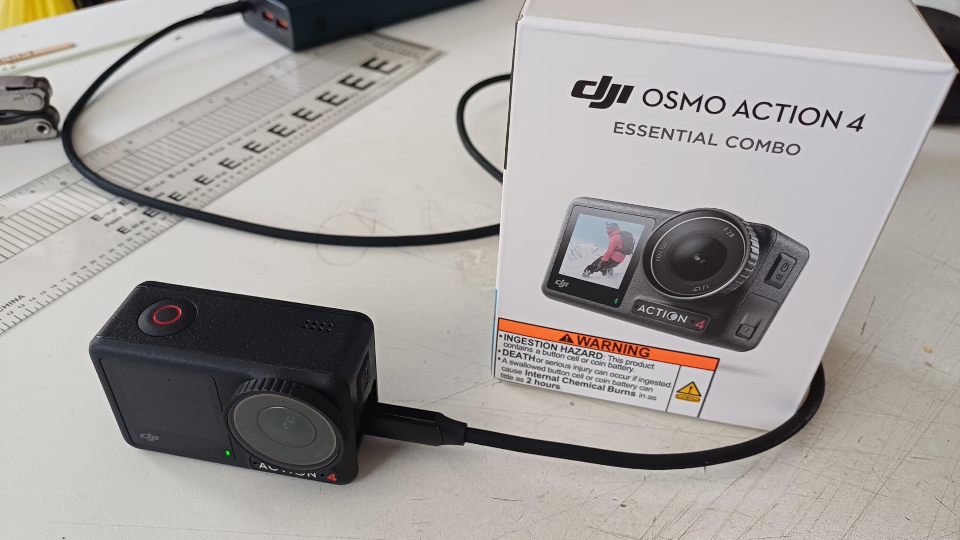 DJI Osmo Action 4 Essential Combo, Waterproof Action Camera Vlogging Camera, 1/1.3 inch Sensor, 4K/120fps Video, Stunning Low-Light Imaging, 10-bit and D-Log M Color Performance, Long-Lasting 160 Mins customer photo 1