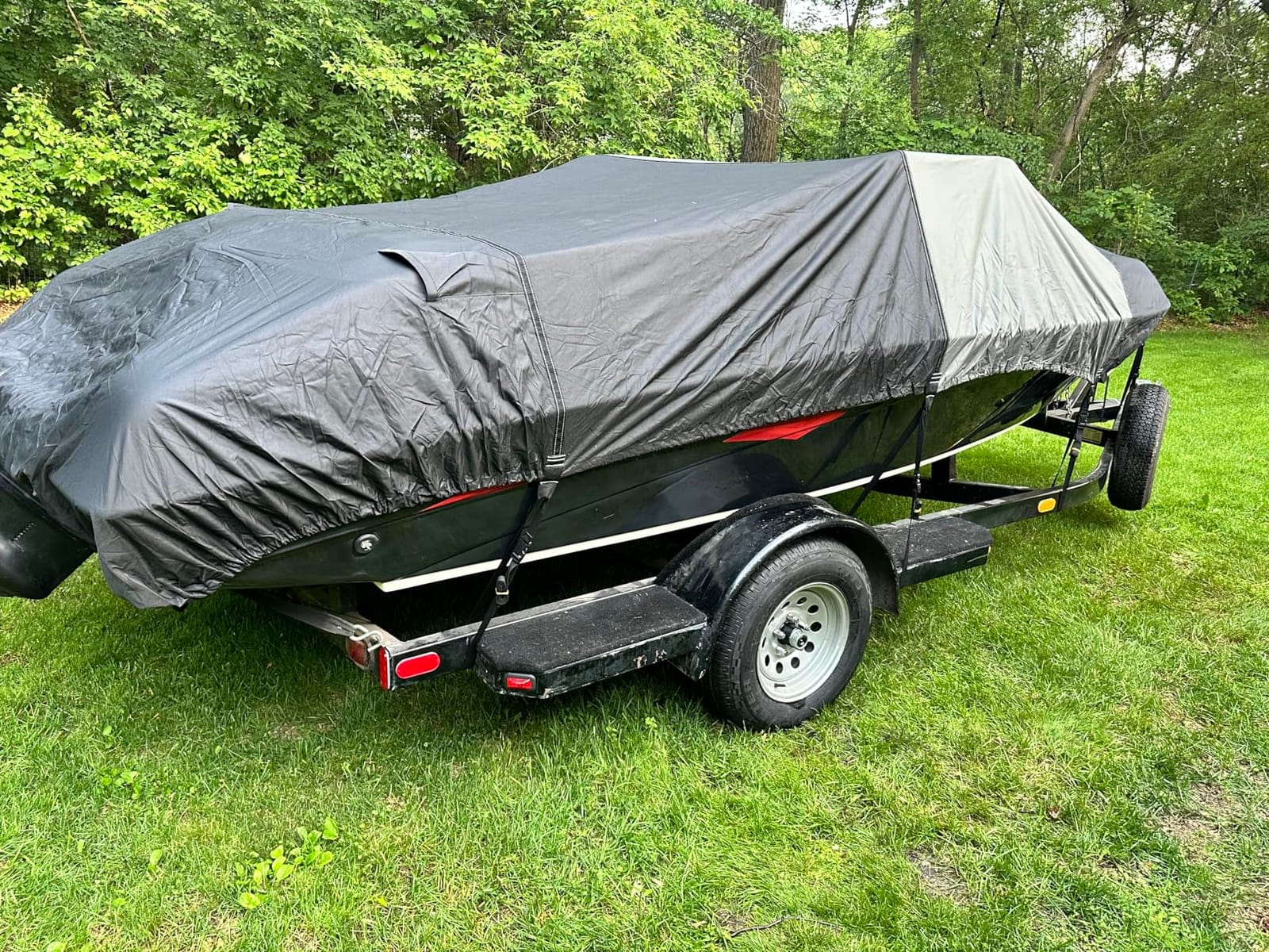 1600D+1200D V-Hull Boat Cover with 2