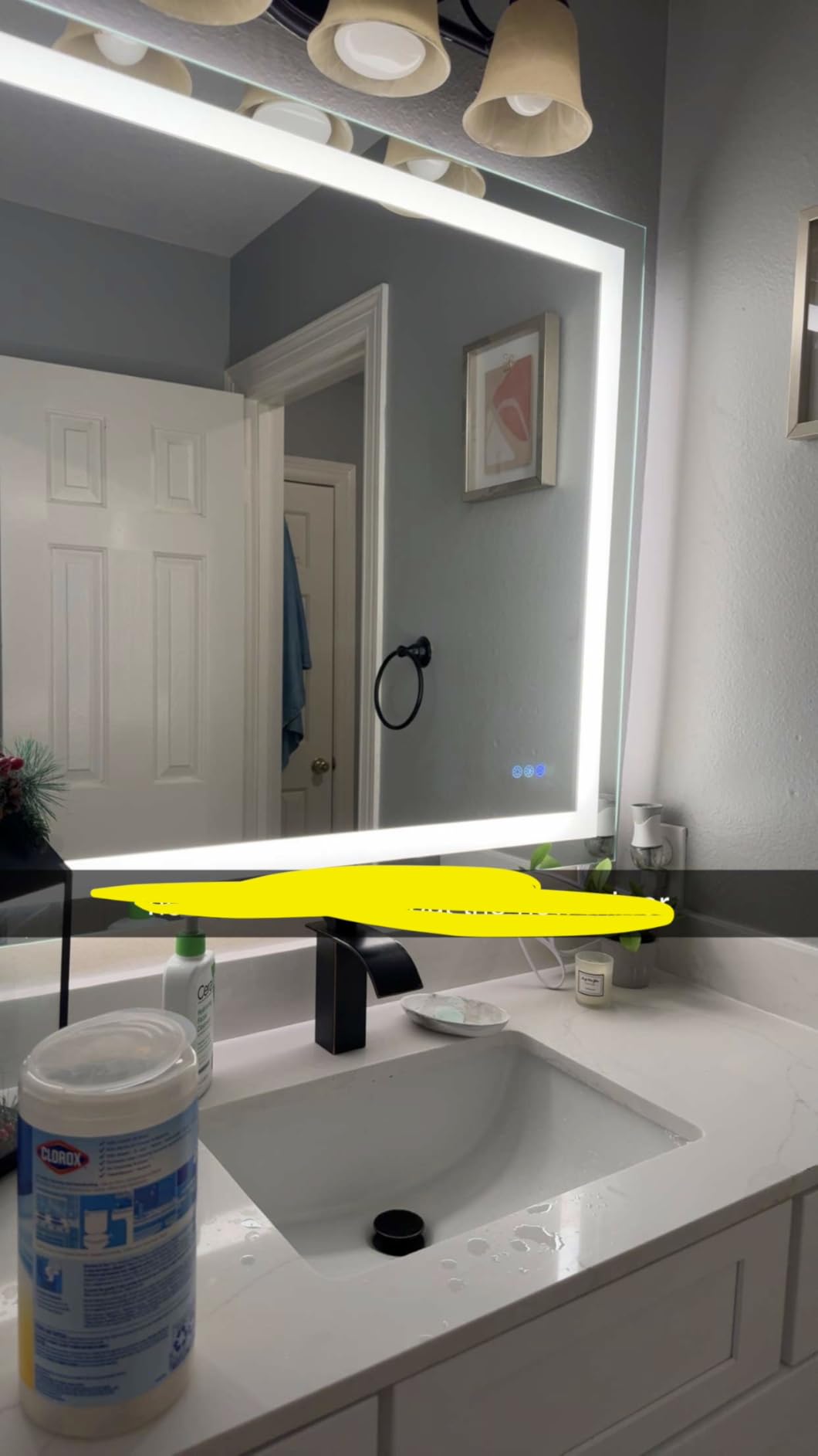 24x32 LED Bathroom Mirror, Dual Lit Anti-Fog Wall Vanity Mirror | 3 Color Dimmable, Memory Function, Shatter-Proof Tempered Glass, ETL Listed, IP54 Waterproof Horizontal/Vertical customer photo 1