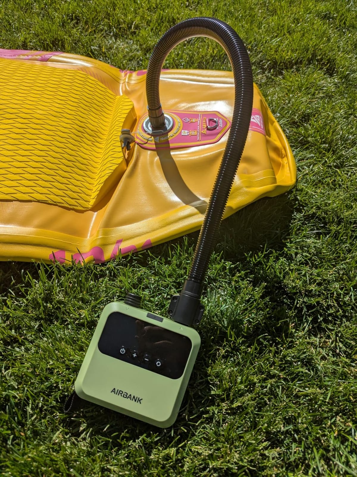 AIRBANK Mini Paddle Board Pump Pulse Pro, Small Rechargeable SUP Pump Electric Portable, Brushless Motor, MAX 20PSI, Fast Inflation Air Pump for Kayak, Inflatables, Boats, Tent, Kite Wings customer photo 1