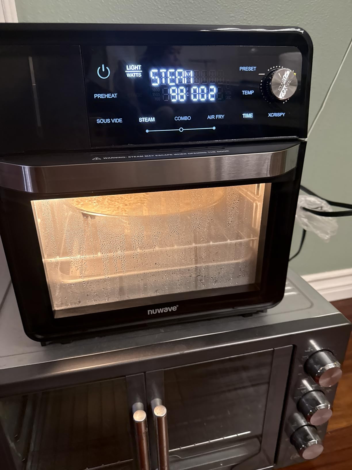 Nuwave Combi Steam Oven, Non-Toxic Stainless Steel Multi-Cooker, 16 quarts | Air Fry, Sous Vide, Toast & More, 50-450°F Precision, 120 Presets, Moisture Control, Programmable, Easy to Clean customer photo 1