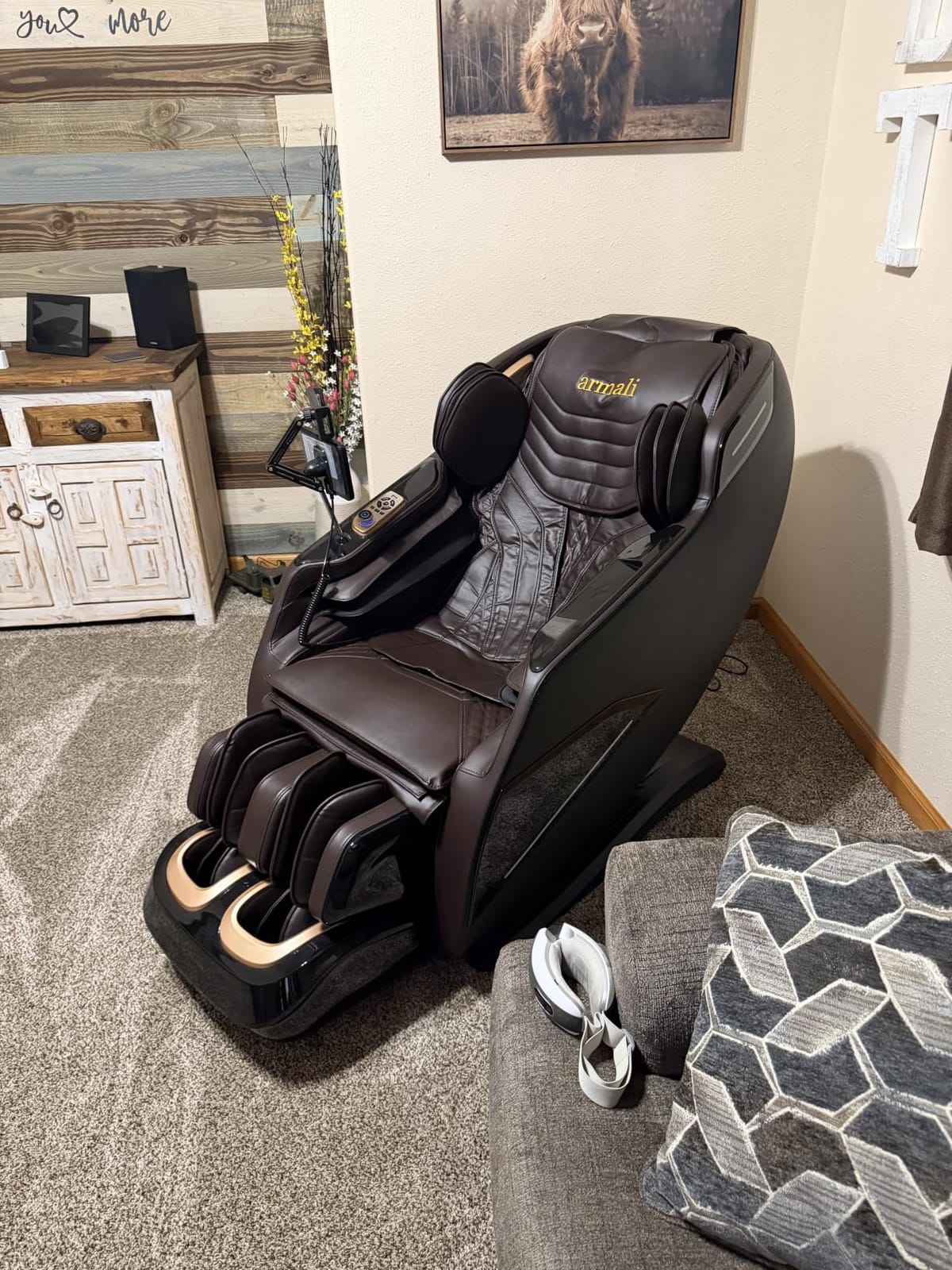 4D Massage Chairs Full Body, Zero Gravity SL-Track Shiatsu Massage Chair Recliner, Core Heating, 20 Massage Techniques, Deep Yoga Stretch, Foot Rollers, AI Voice, Touch Screen, Wireless Charging customer photo 2