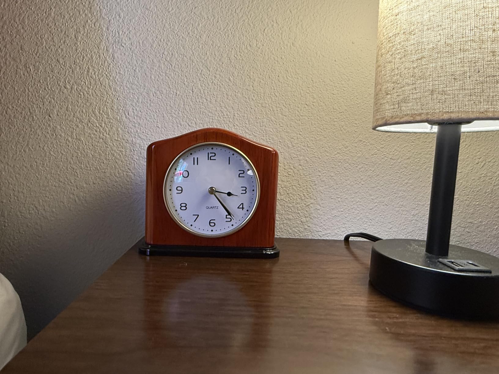 AYRELY Mantel Clock, Handcrafted Solid Wood Desk Clock with Silent Movement, Piano-Gloss Finish customer photo 2