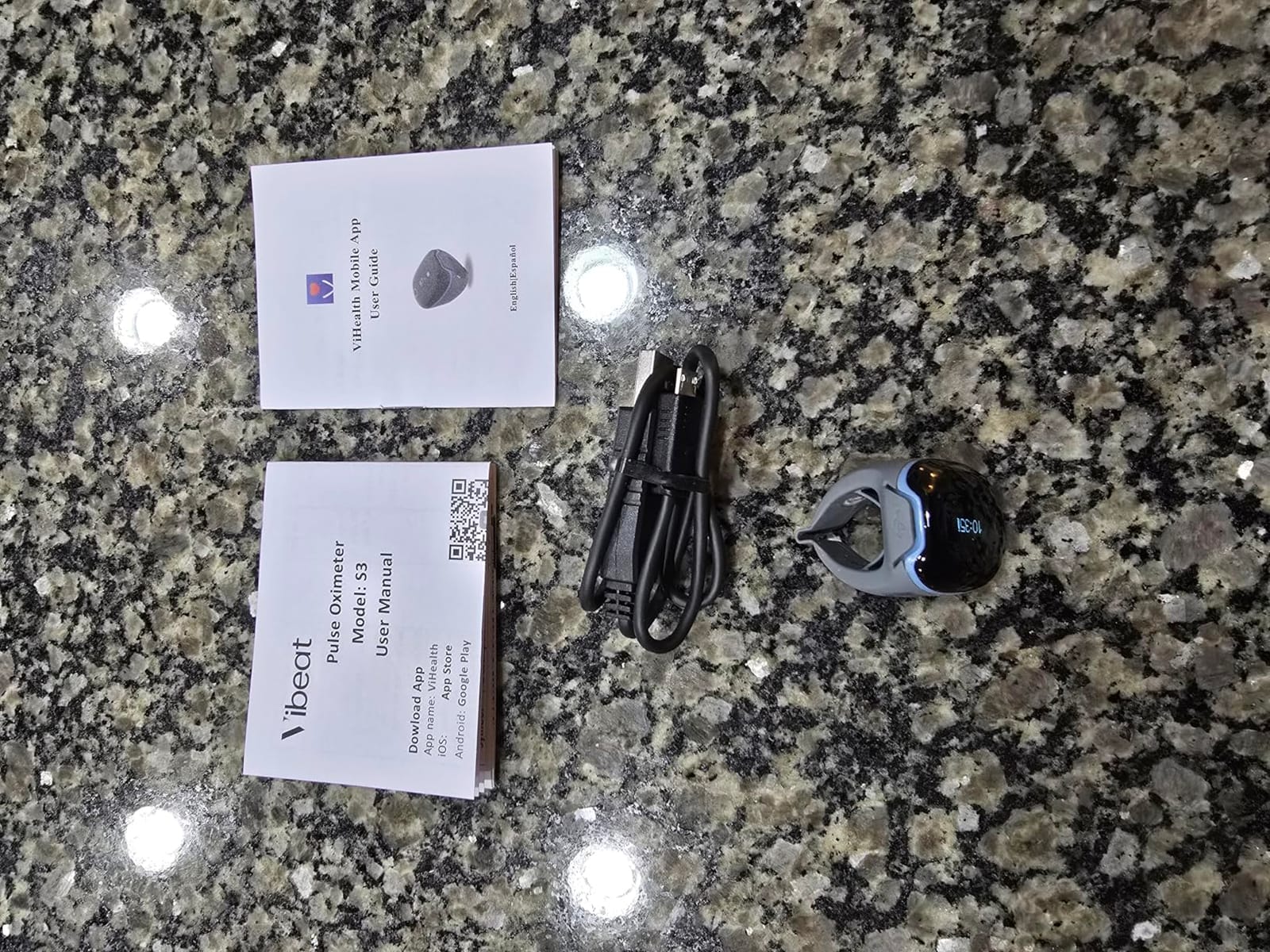Vibeat OxyRing Continuous Pulse Oximeter - Bluetooth Oxygen Monitor with Free PC & APP Report, Wearable Finger Oxygen Meter for 16hrs Oxygen Level & Heart Rate Recording customer photo 2