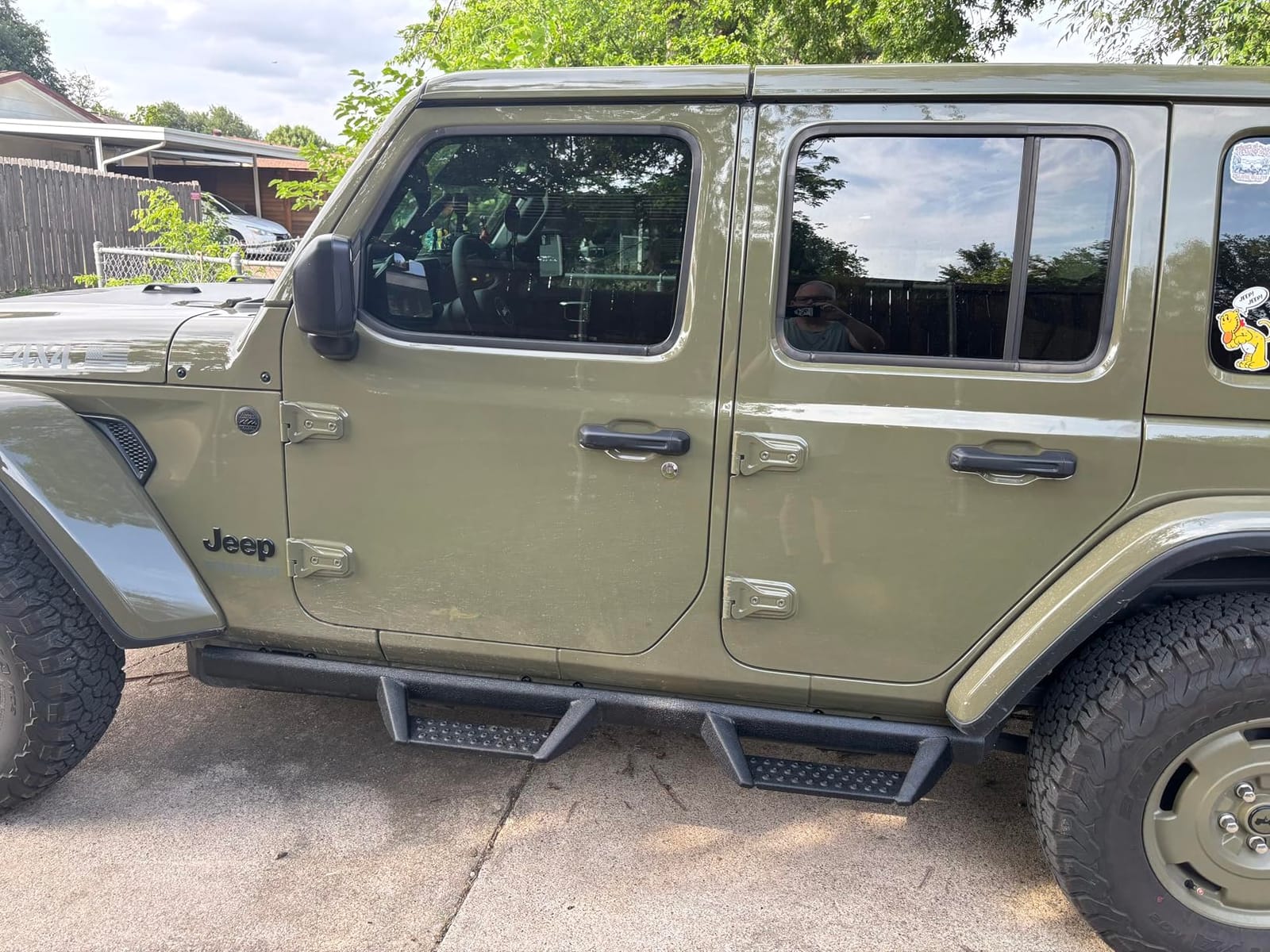 BINARY STAR Curve Running Boards for 2018-2026 Jeep Wrangler JL 4 Doors | JL Rock Rails Sliders Drop Down Side Steps, Heavy-Duty Carbon Steel Nerf Bars, No Gaps Curved Rock Rail Style, Anti-Rust Step customer photo 2