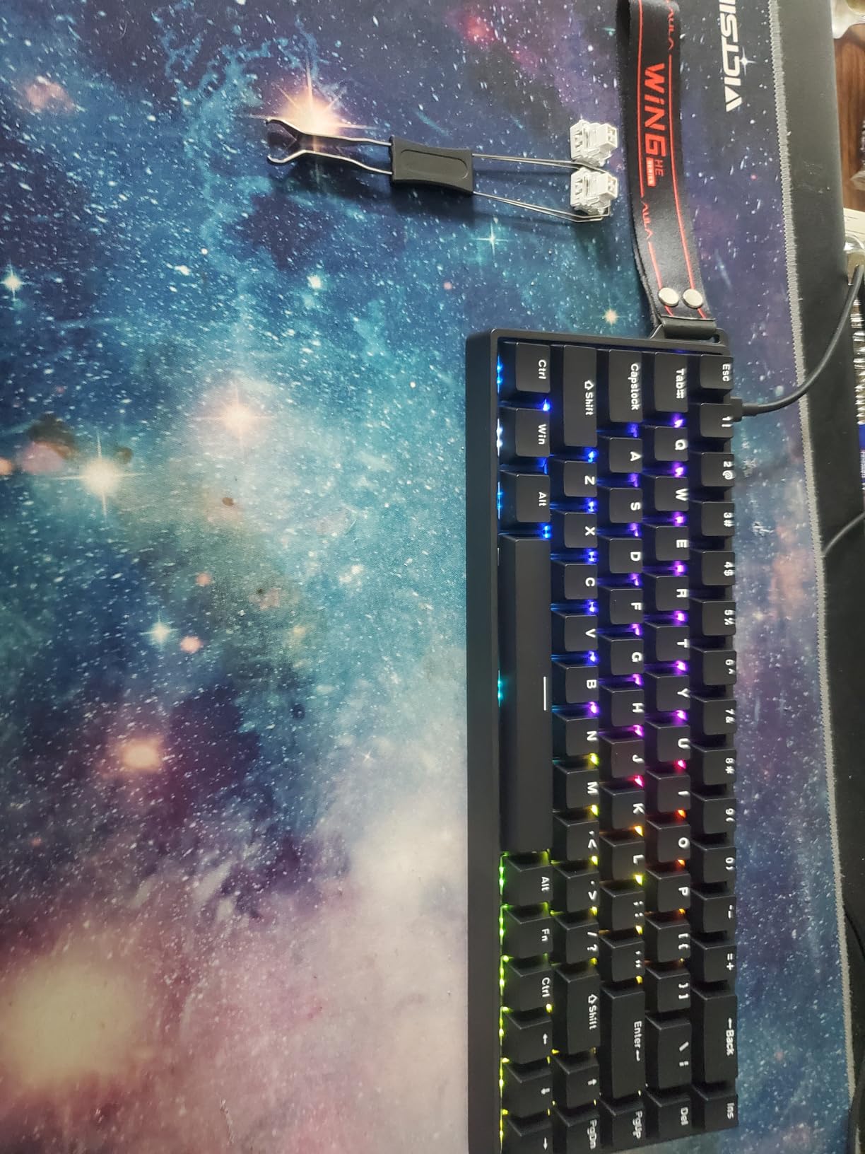 AULA WIN68 HE Mechanical Gaming Keyboard 60%, Hall Effect Magnetic Switch, Fast Trigger Mode Adjustable Actuation, 8000Hz Polling Rate, RGB Backlit, Wired Black Keyboard for Laptop/PC Gamer customer photo 2