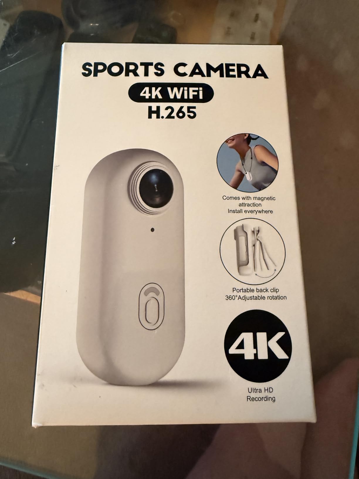 4K Mini WiFi Action Camera 128GB Thumb POV Portable Body Cam Wearable Video Recorder with IPX7 Waterproof Underwater Camcorder, Helmet Mount, Magnetic Sport DV for Bike Cycling, Pet, Vlogging customer photo 1
