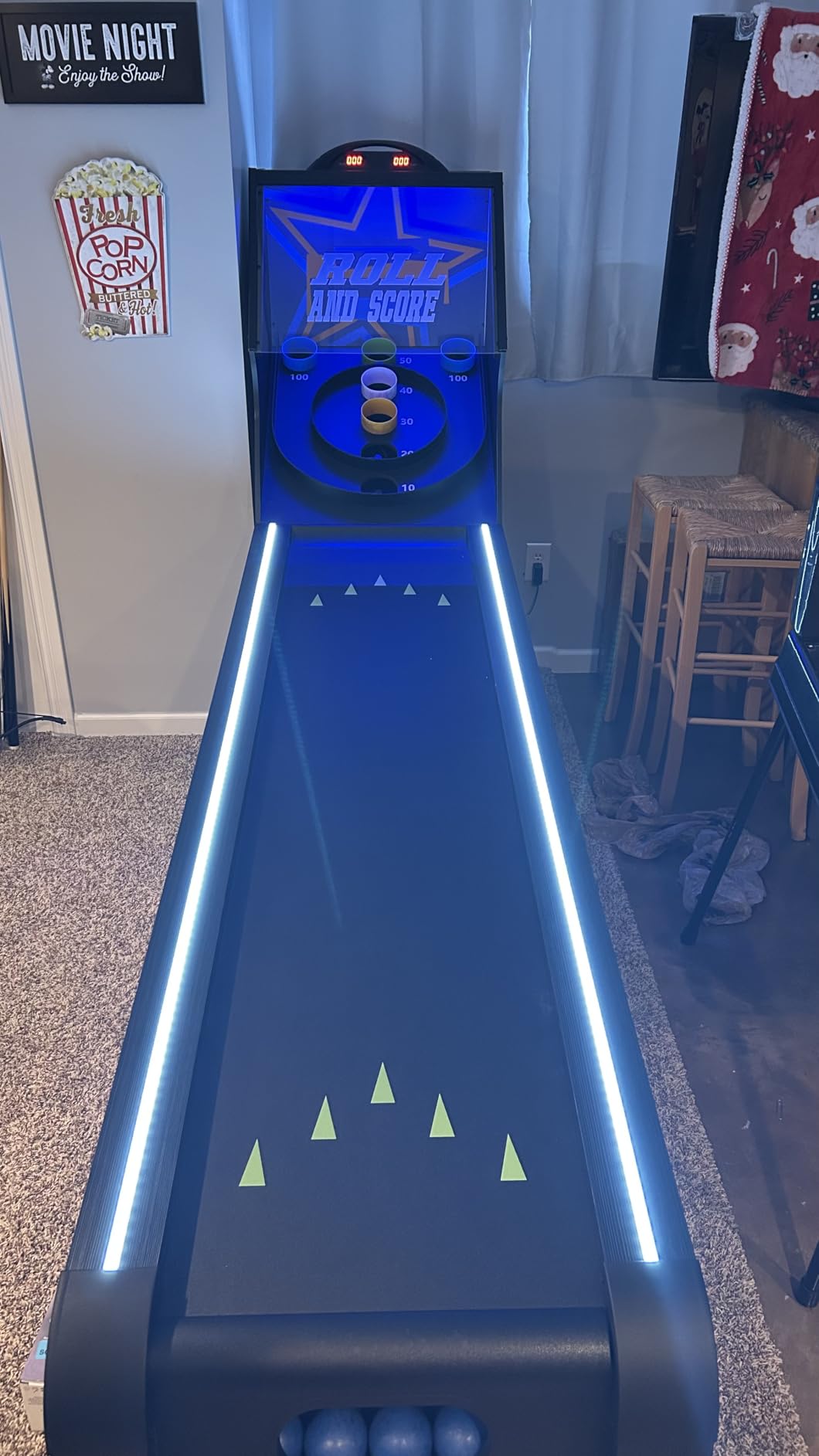 VEVOR Roll and Score Classic Arcade Game Table, Sky Ball Table Machine, LED Electronic Scorer & Track Lighting, Sound, Automatic Ball Return, Home Recreation Game Room customer photo 2