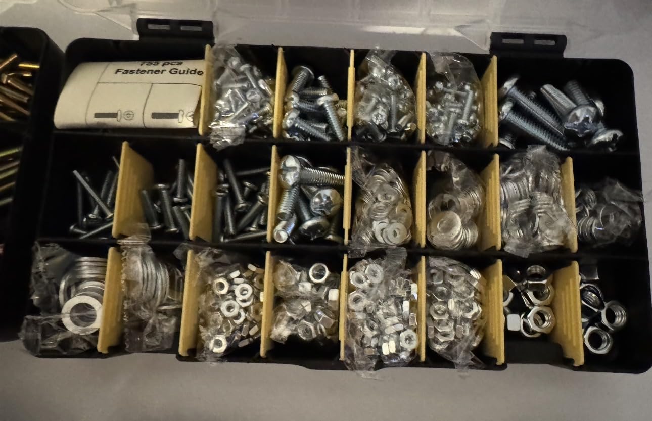 Bonost 3010pcs Nuts and Bolts Kit with Grade 8.8 Metric Hex Bolts, 4 Trays | Bolts and Nuts Kit with Assorted SAE & Metric Phillips Head Bolts, Matching Nuts and Lock Washers customer photo 1