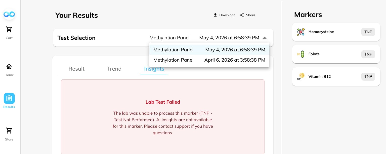 3-in-1 Methylation Screening Panel | Homocysteine, Folate, B12 | at-Home Test | Cap & CLIA Accredited Testing | Not Testable in NY & RI customer photo 1