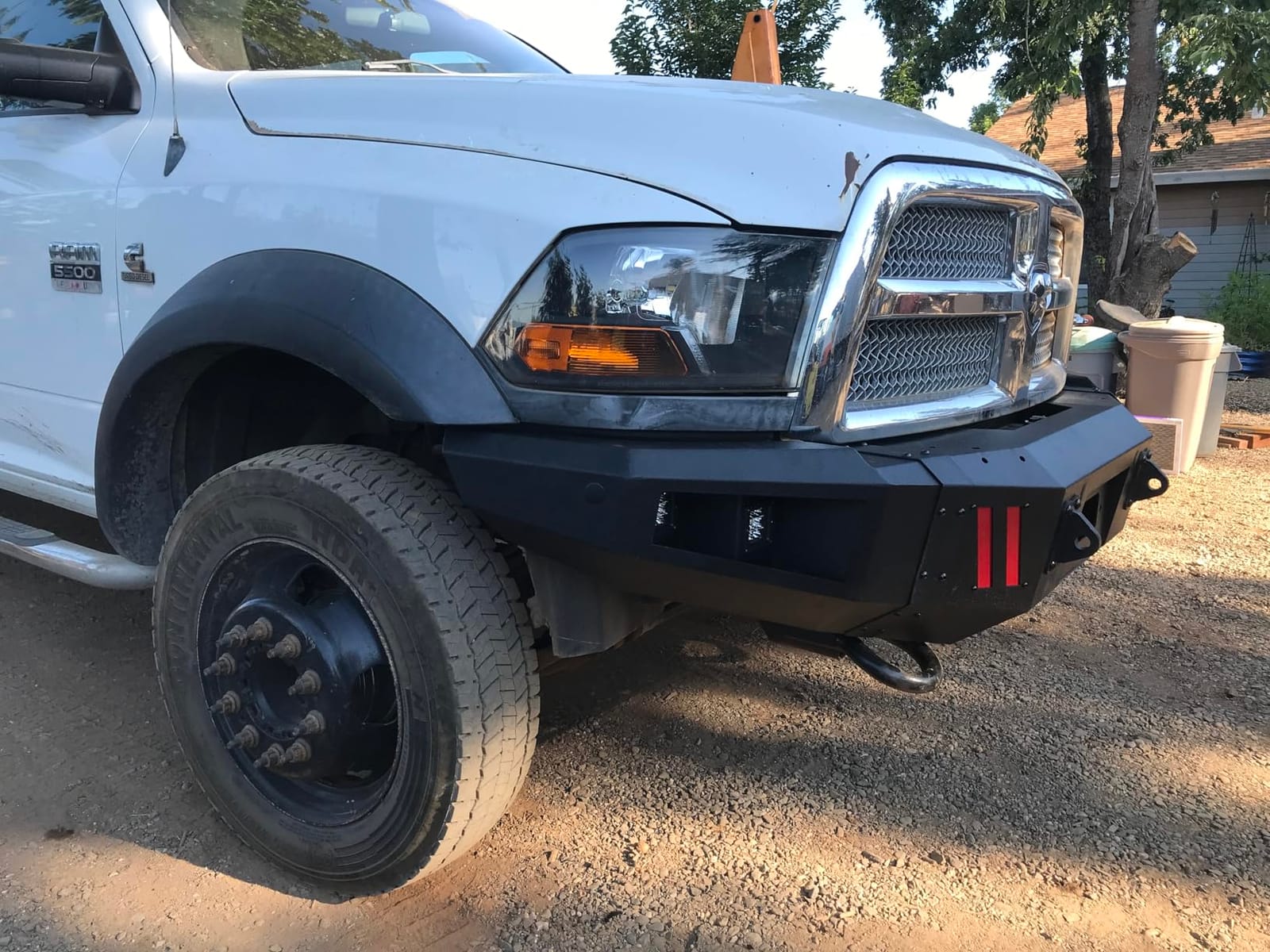 Ram Front Bumper for 2010-2018 Dodge Ram 2500/3500 Pickup | Truck Front Bumper w/Winch Plate, LED Lights and D-rings customer photo 2
