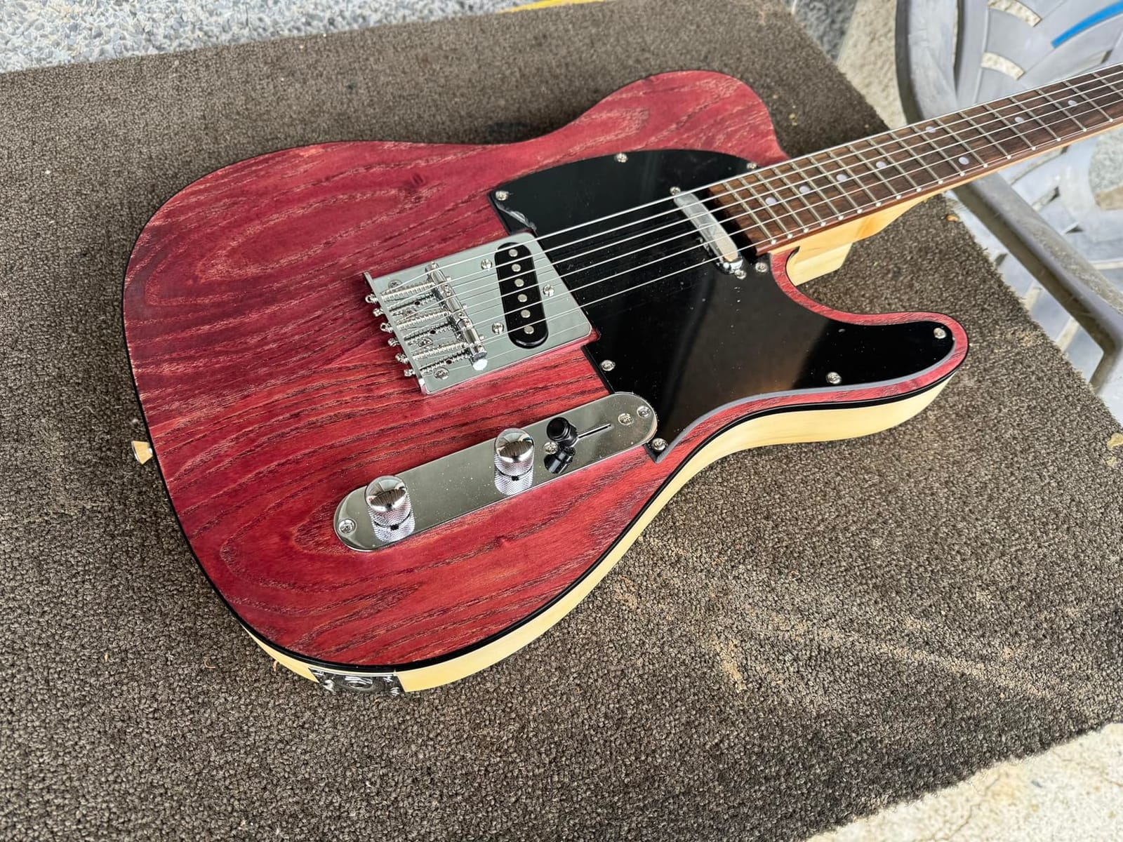 DIY Electric Guitar Kit Beginner Kit Tele Style Basswood Body | With Ash Burl Top, Hard Maple Neck, Rosewood Fretboard, 6 String Right Hand, Chrome Hardware, Build Your Own Guitar customer photo 1
