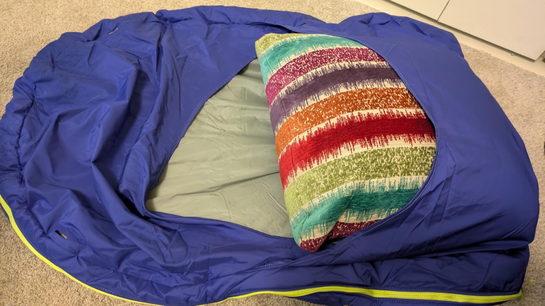 Ruffwear, Highlands Dog Sleeping Bag, Huckleberry Blue, Medium | Easy to Clean, Soft Insulated Comfort, Non-Slip Waterproof Base, Portable & Packable Dog Bed for Camping, Hiking & Travel customer photo 2