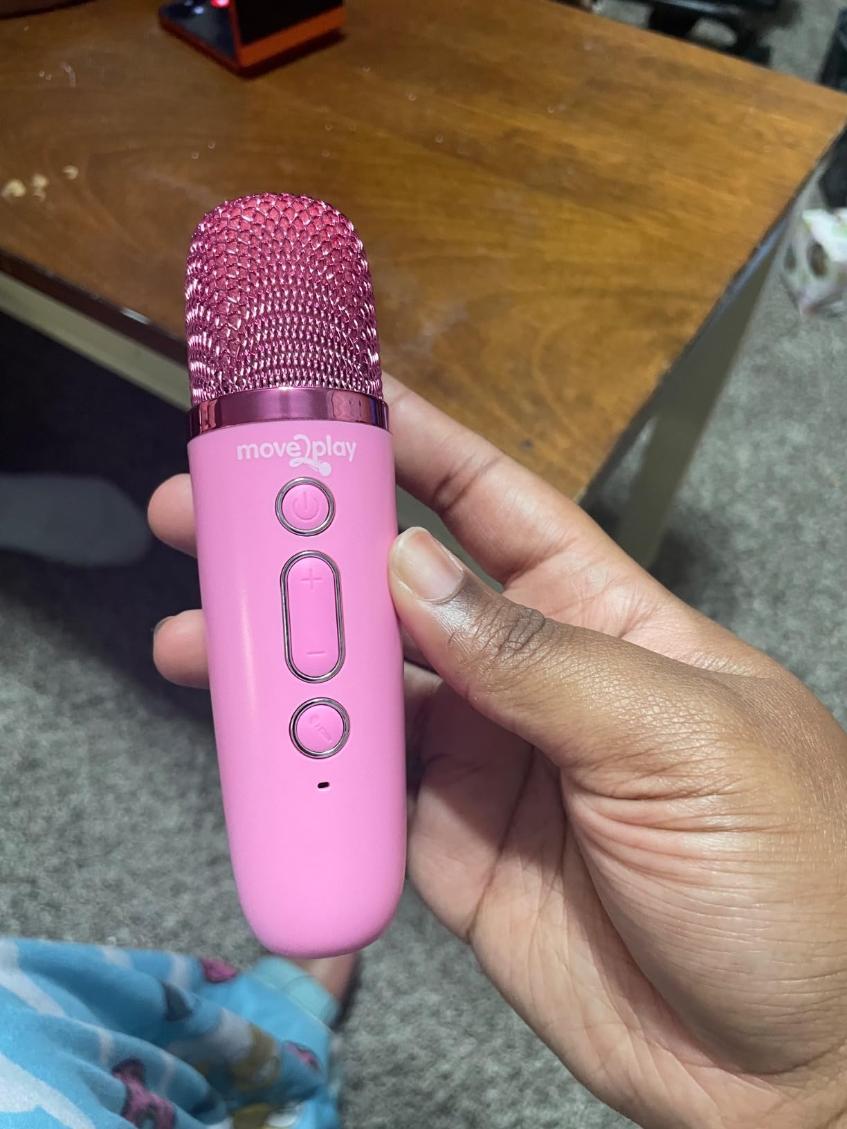 Move2Play, Karaoke Machine for Kids | Includes 20+ Kid Songs | 2 Microphones | Connect with Bluetooth | 3, 4, 5, 6, 7+ Year Old Gift | Toy for Girls, Boys, & Toddler | Birthday Present customer photo 2
