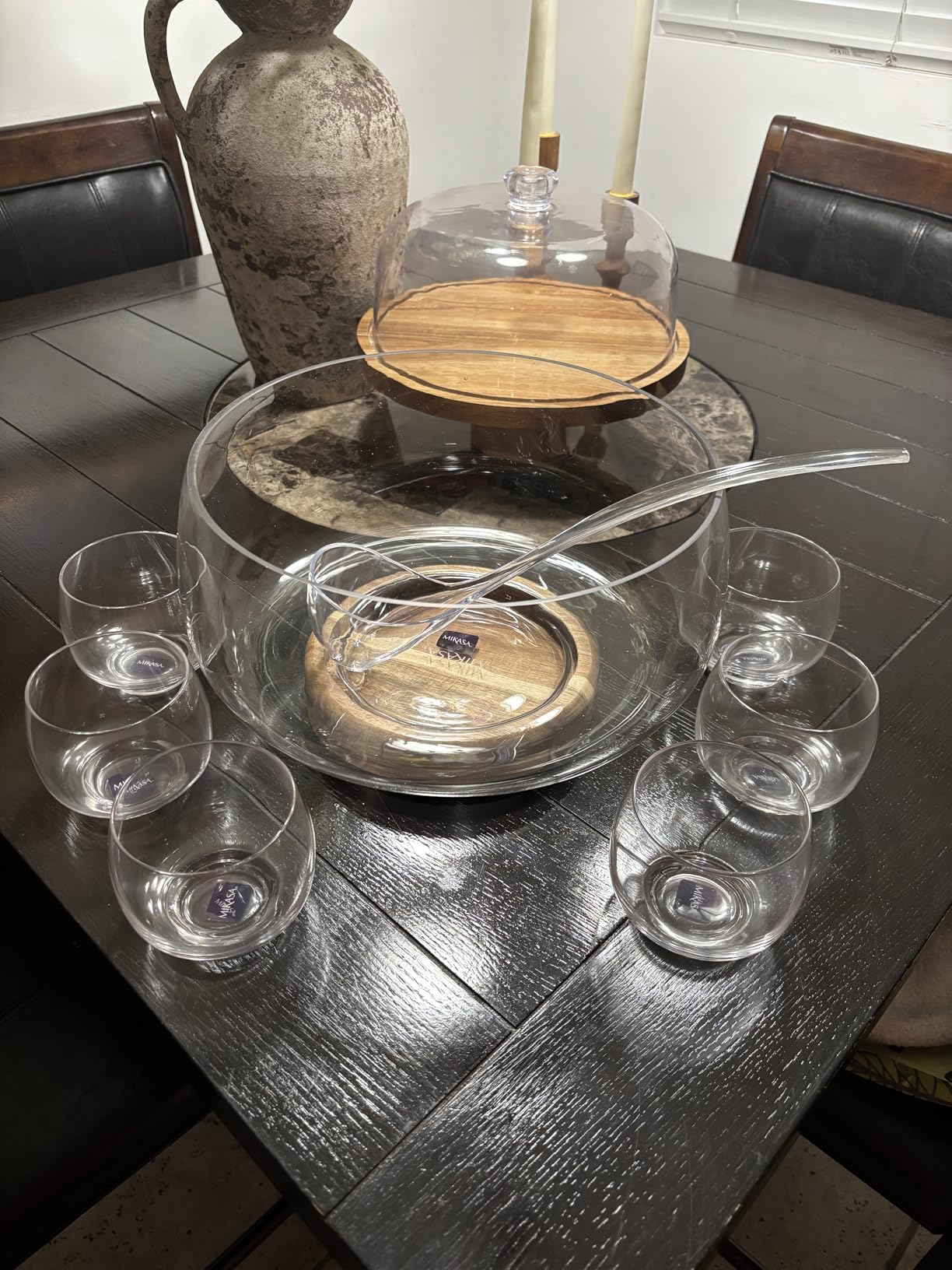 Mikasa Glenwood Party Punch Bowl Set with Punch Cups and Ladle, 8 Piece customer photo 2