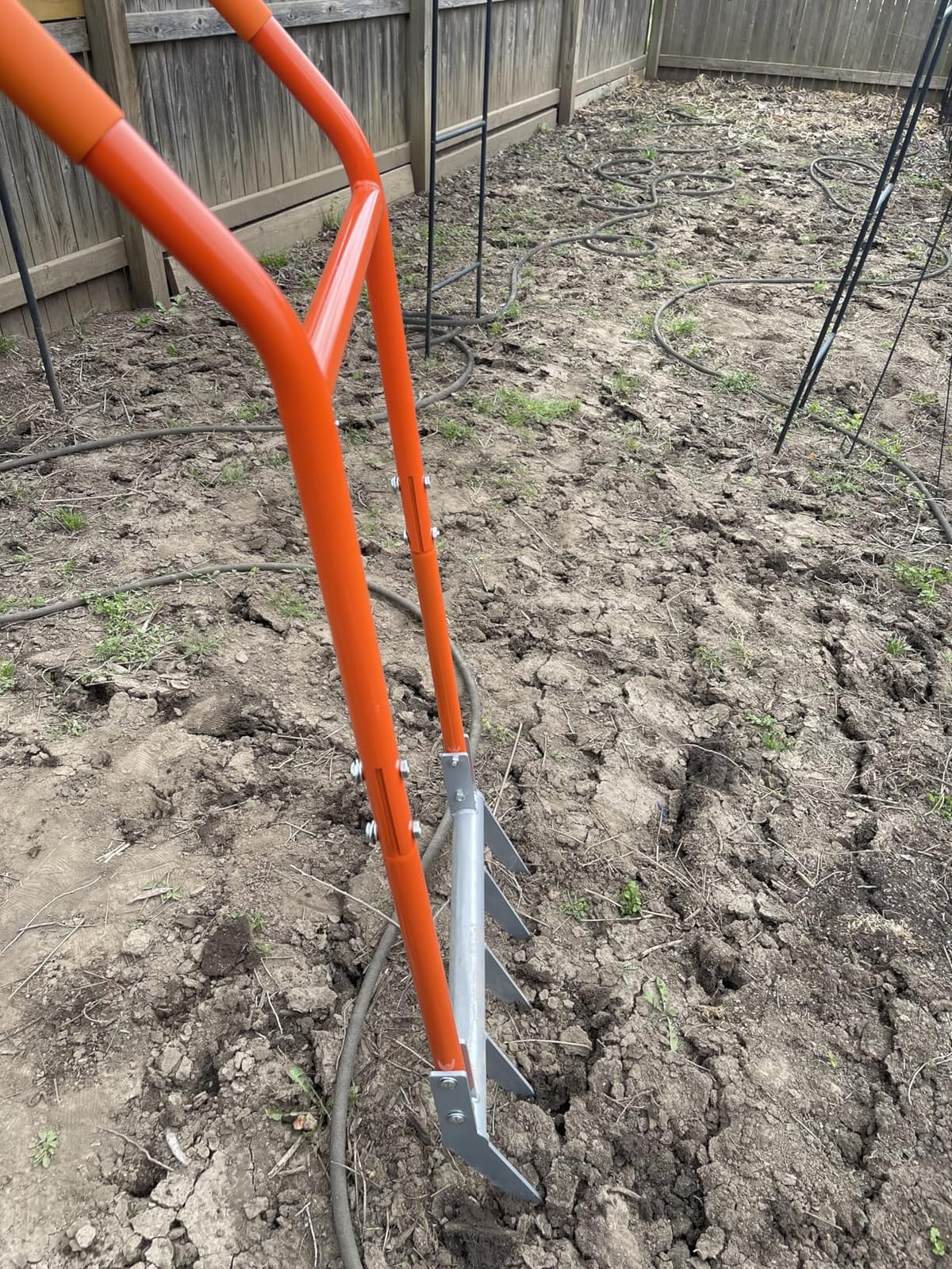 Broadfork 5-Tine Broad Fork for Gardening Ergonomic U-Shaped Design | Heavy Duty Broadfork Tool for Gardening Cultivating Farm Garden Digging Crushing Aerate Soil (Patent Pending) customer photo 1