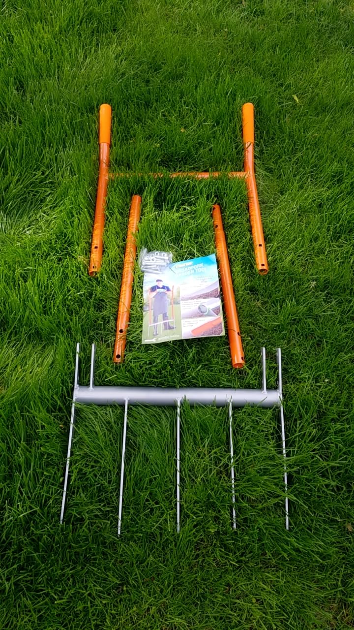 Broadfork 5-Tine Broad Fork for Gardening Ergonomic U-Shaped Design | Heavy Duty Broadfork Tool for Gardening Cultivating Farm Garden Digging Crushing Aerate Soil (Patent Pending) customer photo 2