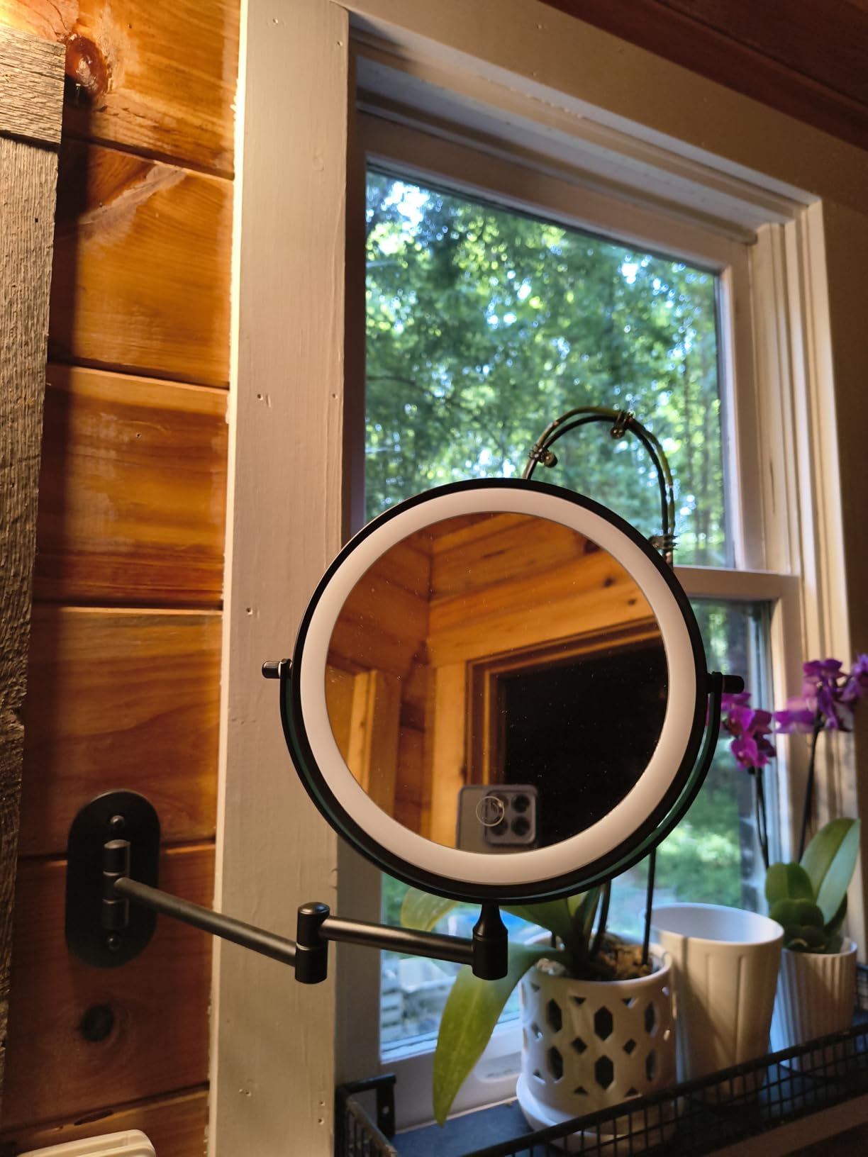 VFD 8'' 30X/1X Wall Mounted Lighted Magnifying Makeup Mirror with Lights customer photo 2