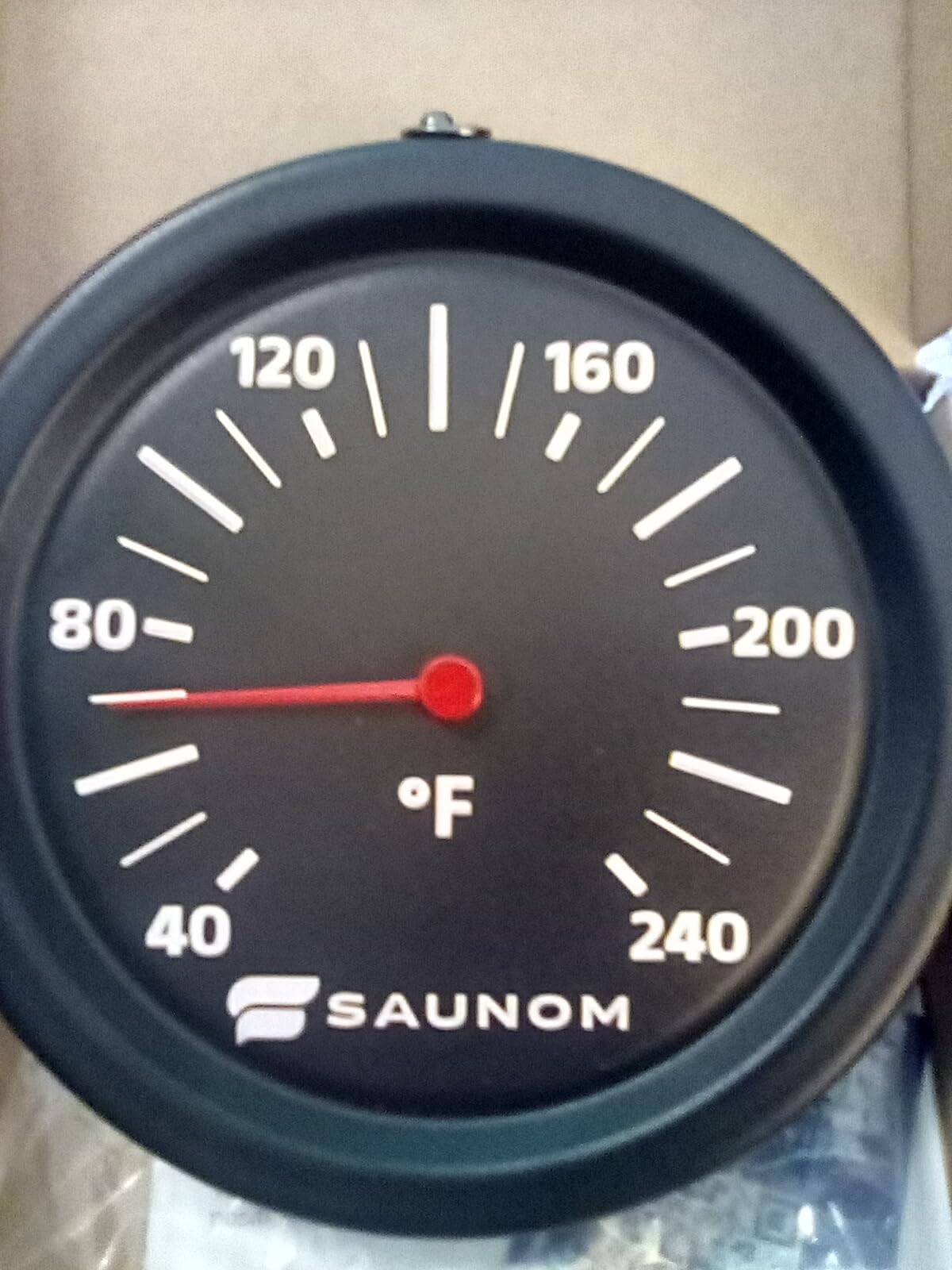 Premium Aluminum Rounded Sauna Thermometer - Large Numbers, Durable and Long Lasting Easy to Install Fahrenheit customer photo 1