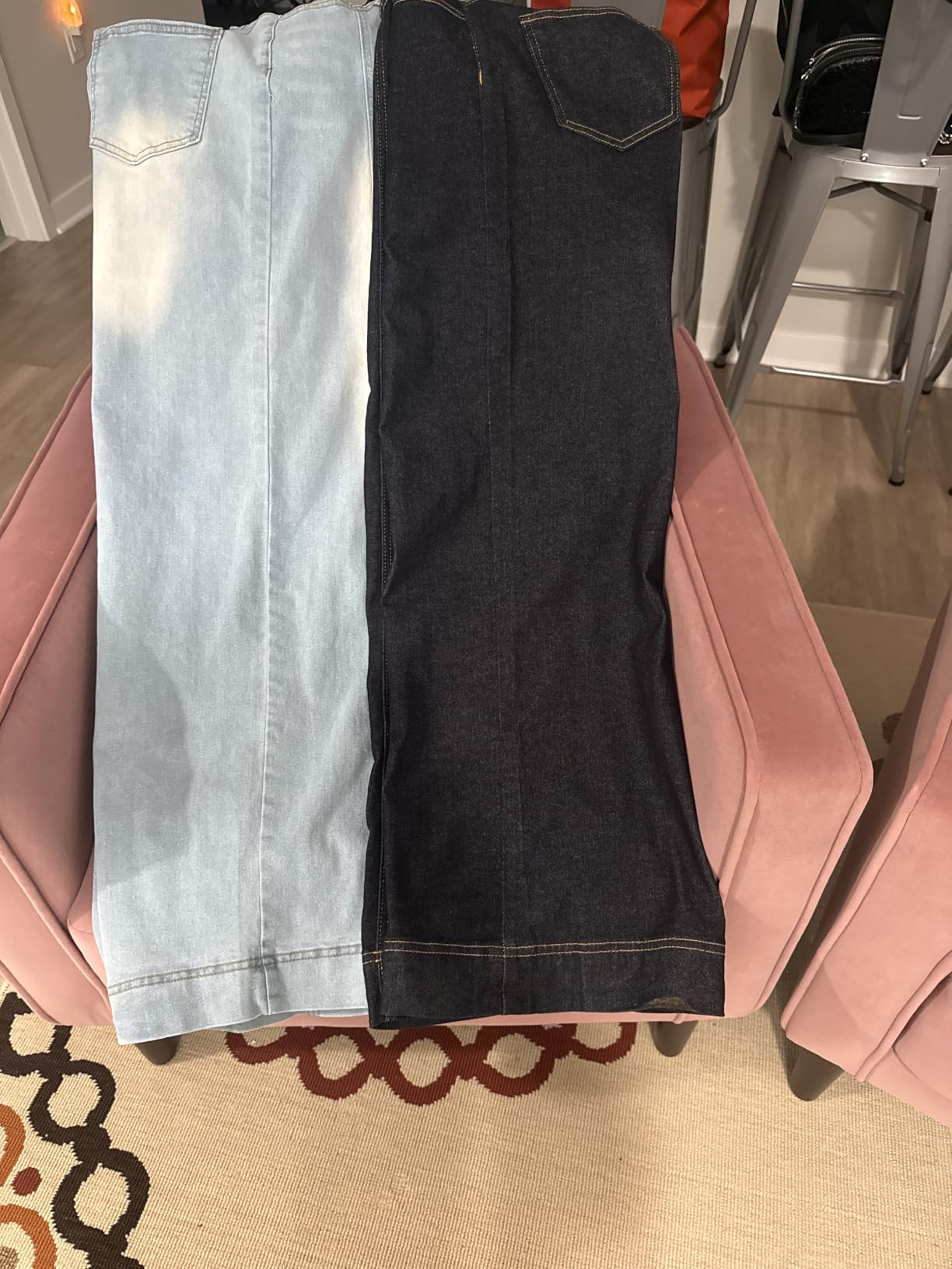 FairBeauty Women's Baggy Wide Straight Leg High Waist Denim Jeans | Wide Leg Stretchy Jeans,Classic Denim pants,Loose,Vintage,Boyfriend,Casual,90s,Y2K,Simple Basic Blue,Fashion Streetwear customer photo 1