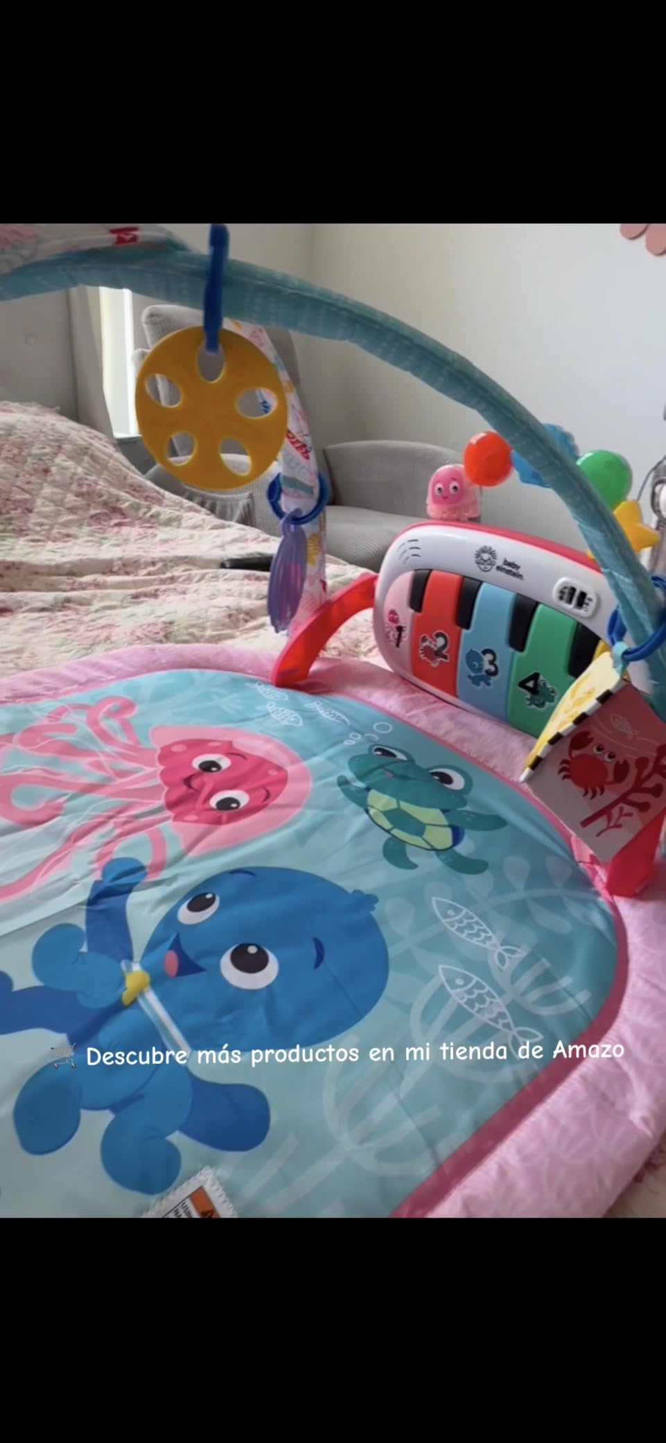 Baby Einstein Ocean Explorers 4-in-1 Kickin Tunes Jellyfish Jamboree Music & Language Discovery Gym, Pink, Ages 0 Months and Up customer photo 1