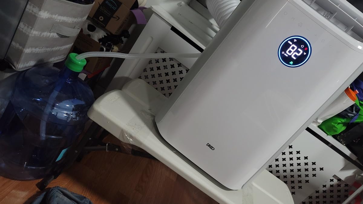 DREO Portable Air Conditioner 318S, 8000 BTU ASHRAE (5000 BTU DOE) Smart AC Unit for Bedroom with Drainage-free Cooling, Fan&Dehumidifier 3 in 1, APP/Voice/Remote, Quiet Standing AC for Room Indoors customer photo 2