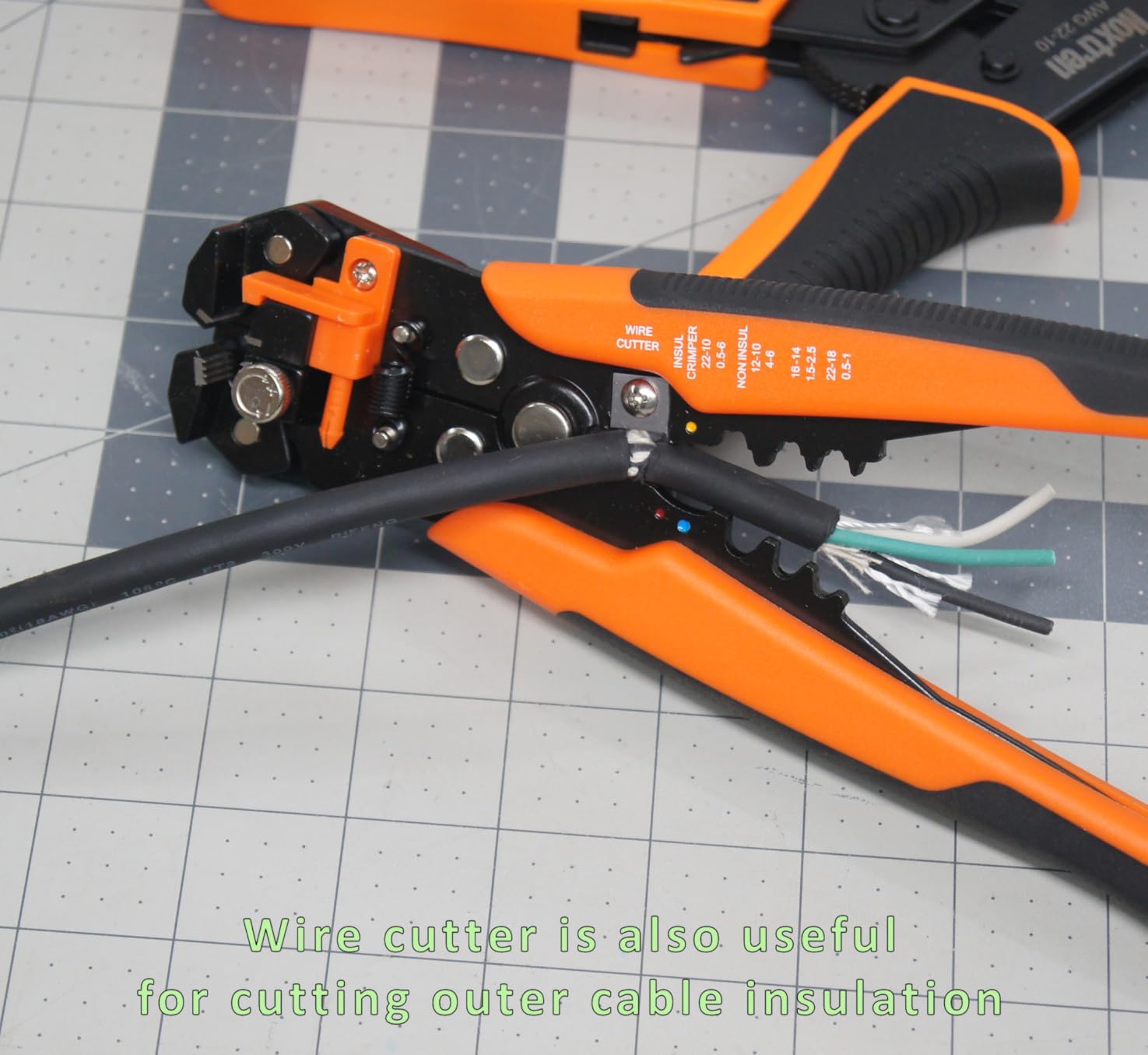 Wire Stripper and Crimping Tool Set, 2-Piece Electrical Tool Kit | AWG24-10 self-adjusting stripper and AWG22-10 ratcheting crimper for heat shrink connectors and insulated terminals customer photo 2