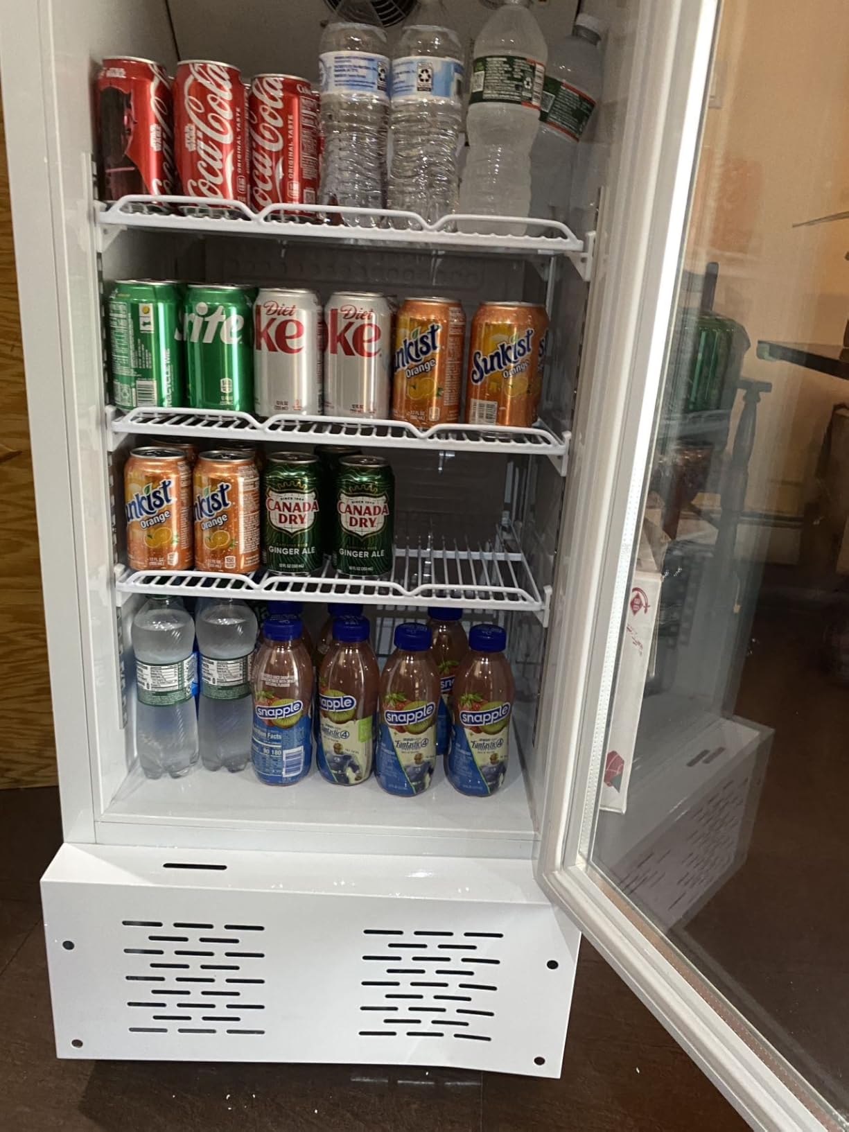 41.4''W White Commercial Refrigerators, 30.5 Cu.Ft 2 Glass Door Commercial Beverage Refrigerators Upright Display Cooler with LED Light and 10 Adjustable Shelves for Restaurant Stores customer photo 2