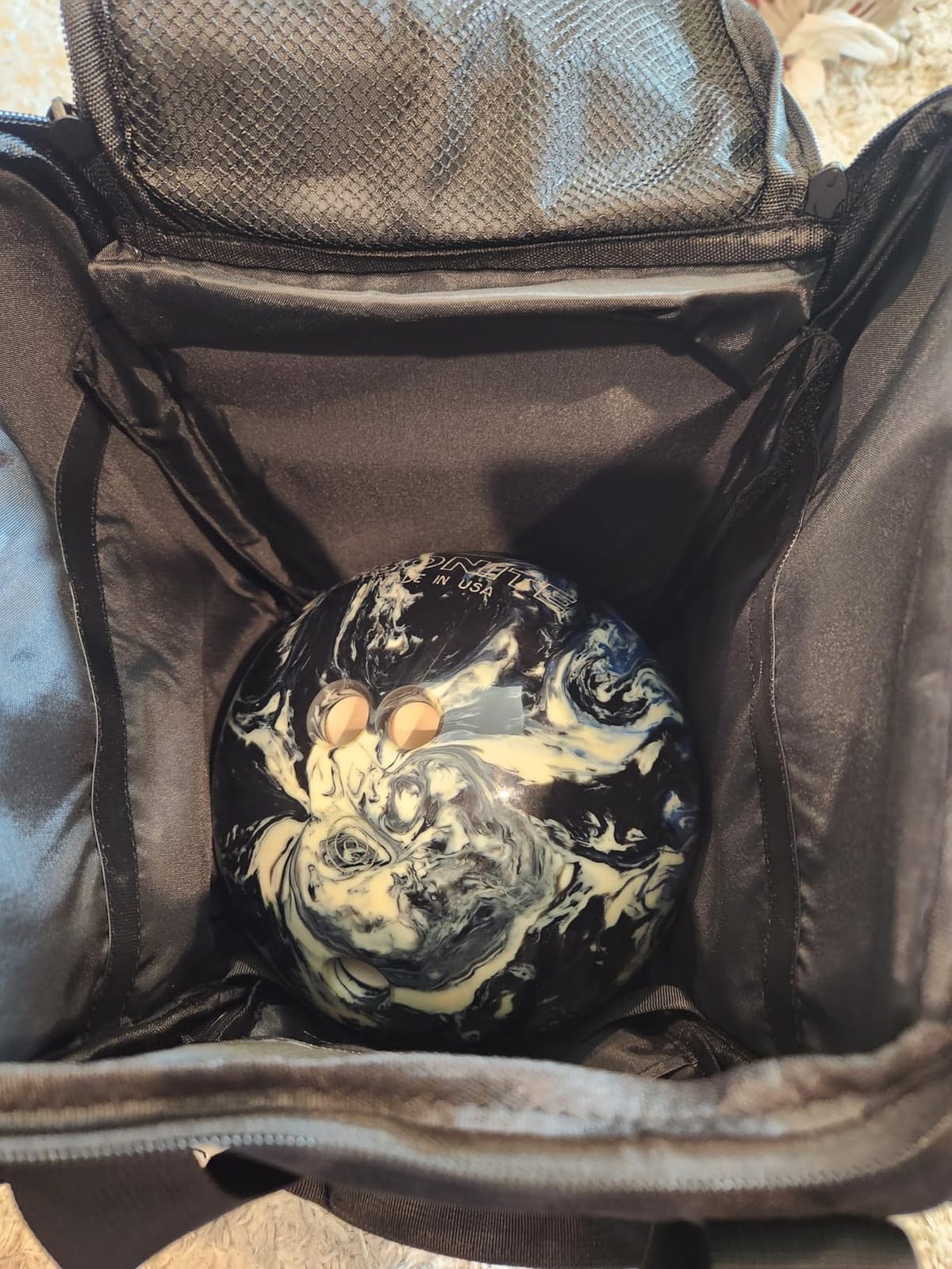 Bosynoy Bowling Ball Bag, 1 Ball Bowling Tote Carrier with Shoe Compartment customer photo 2