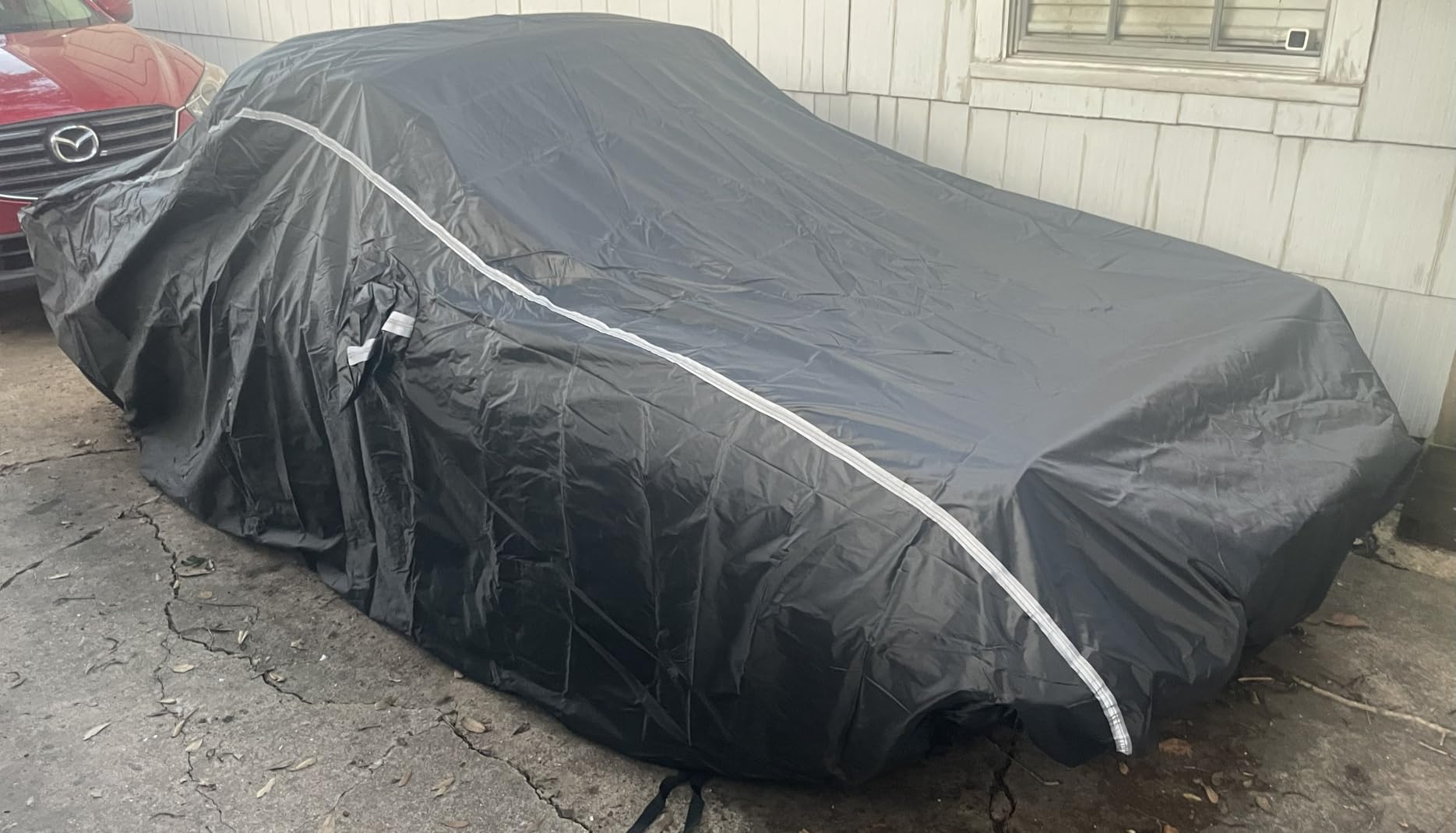WinPower Indoor Car Cover, Fit 193-206 Inch Sedan Soft Stretch Elastic Dustproof Scratchproof Protection Full Car Cover for Underground Garage Car Show customer photo 1
