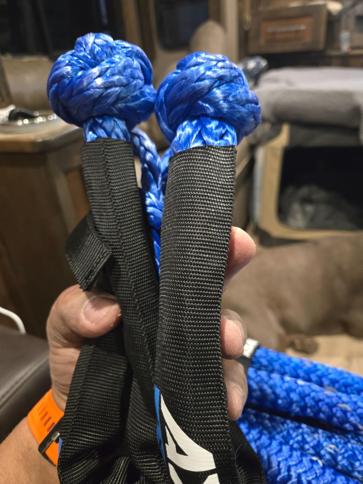 Kinetic Recovery Rope Kit (Reflective), 1.25in x 30ft 56,000Lbs, 35% High Elasticity, w/ 2 Soft Shackles, 18,666Lbs Work Load Limit for 4x4 Offroad Vehicle customer photo 1