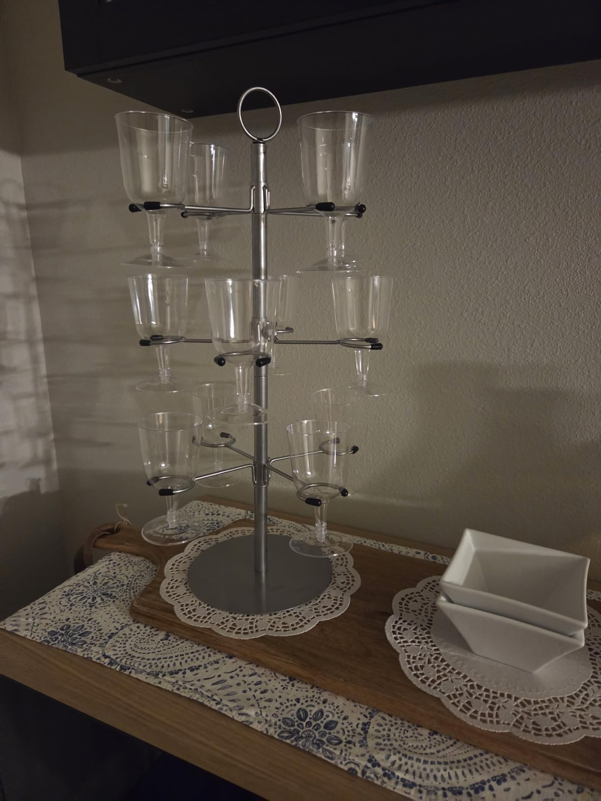 Cocktail Tree Stand, Metal Drink Champagne Tower, 3 Tier - 12 Holders For Mimosa Bar, Martini, Wine, Margarita Glass Cups (Gold) customer photo 1