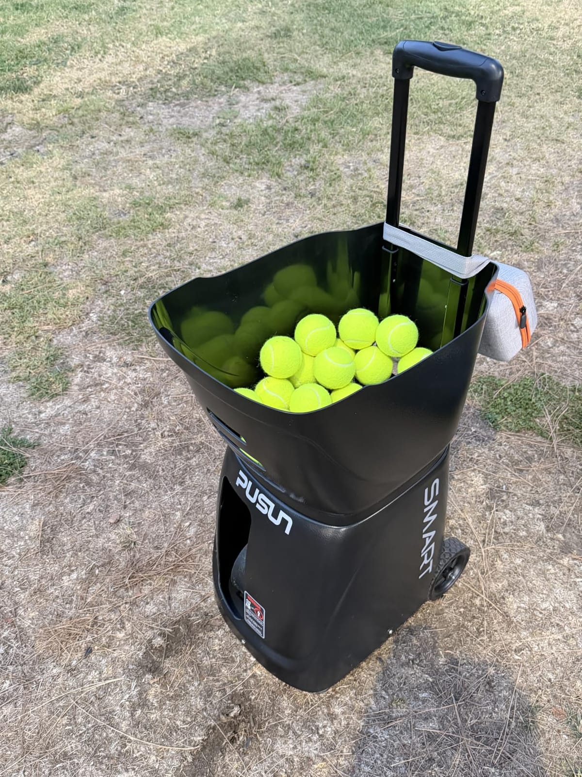 PUSUN｜PT-Smart Tennis Ball Machine: App Control with 12 Built-in Training Modes,6-Level Spin,28-Pt,75 MPH,32.6 lbs,100+ Ball,5H Battery, Portable, for Tennis/Padel,Training, Practice,Beginners to Pros customer photo 2