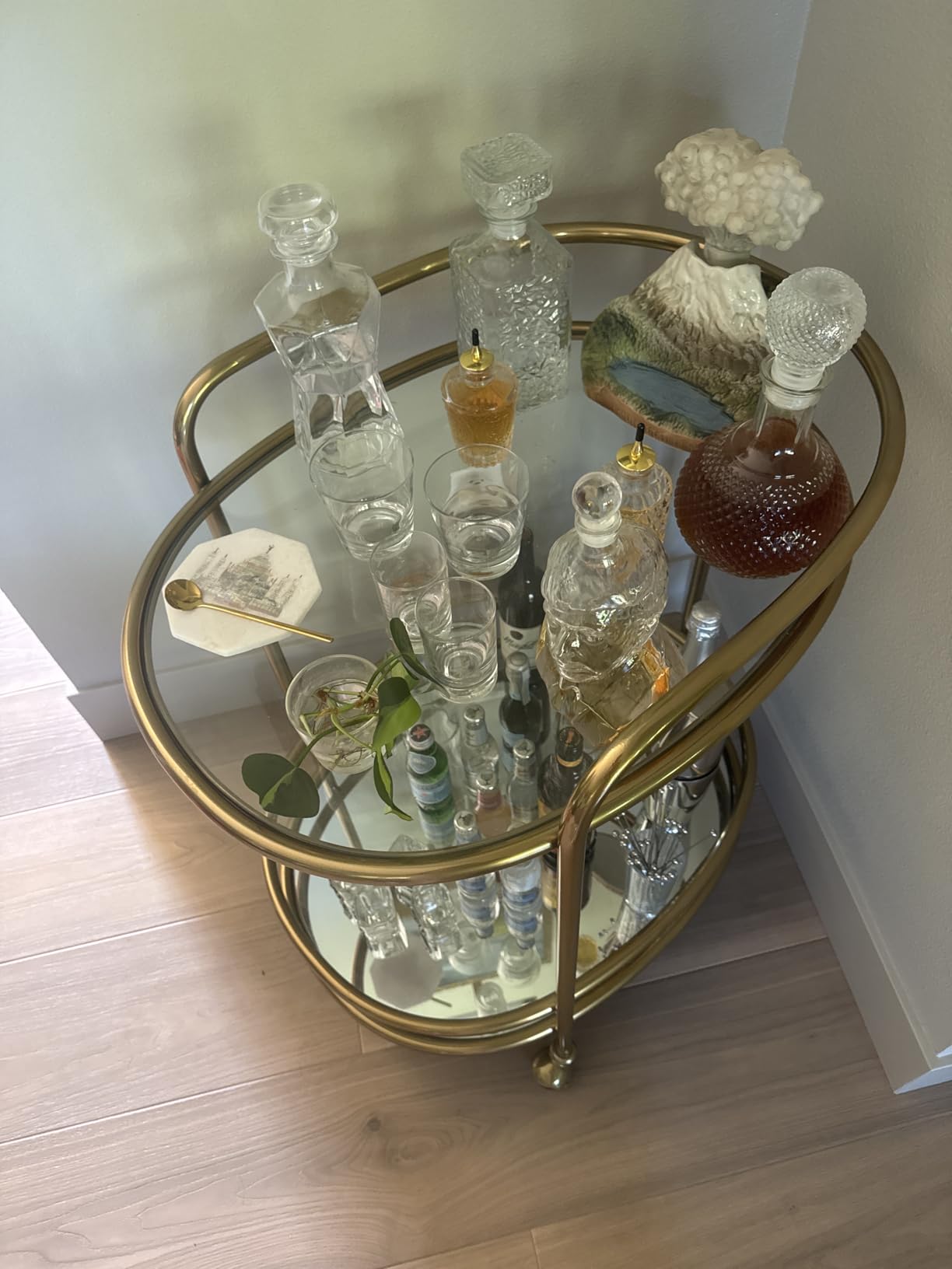 Whiskey Decanter with Airtight Geometric Stopper, 32oz Liquor Decanter, Glass Decanter, Diaphanous Liquor Bottle customer photo 1