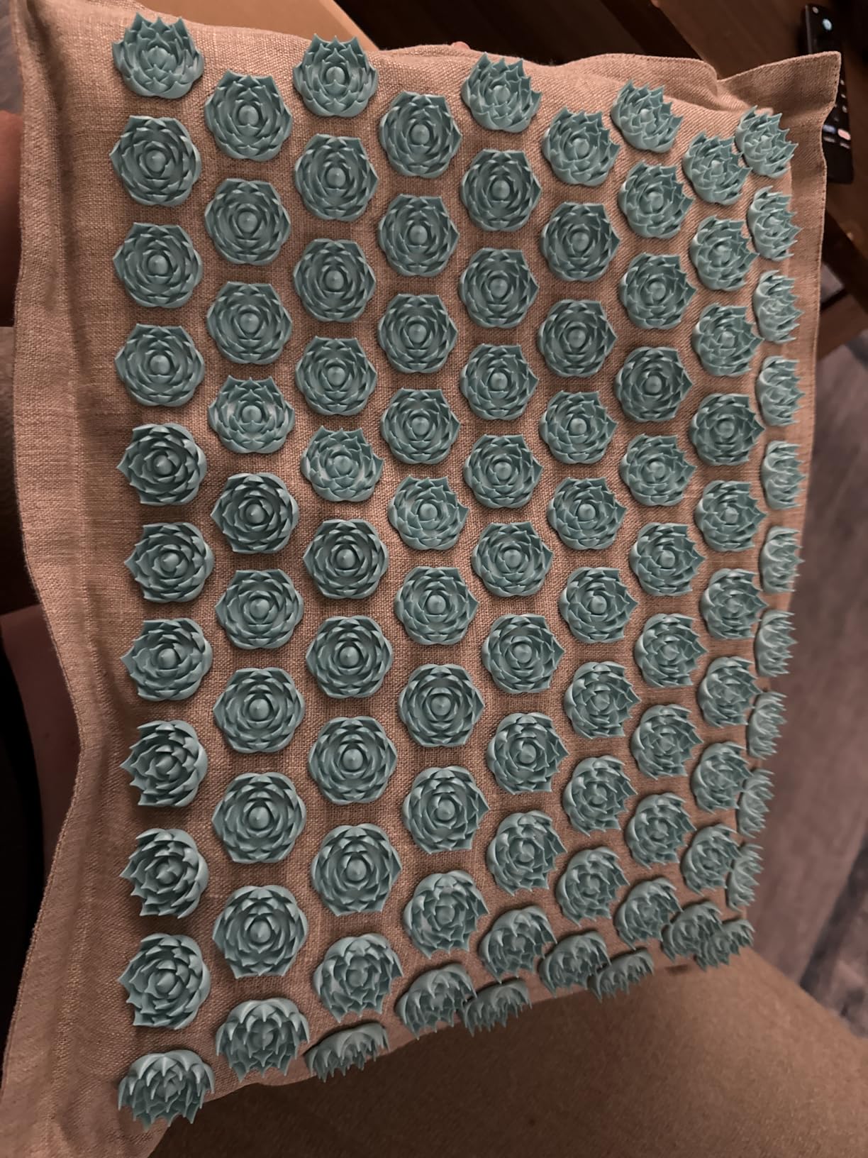 Pranamat Acupressure Large Mat and Pillow Set, Premium Acupressure Therapy for Pain Relief and Relaxation, Handcrafted in Europe with Sustainable and Natural Materials (Lavender) customer photo 2