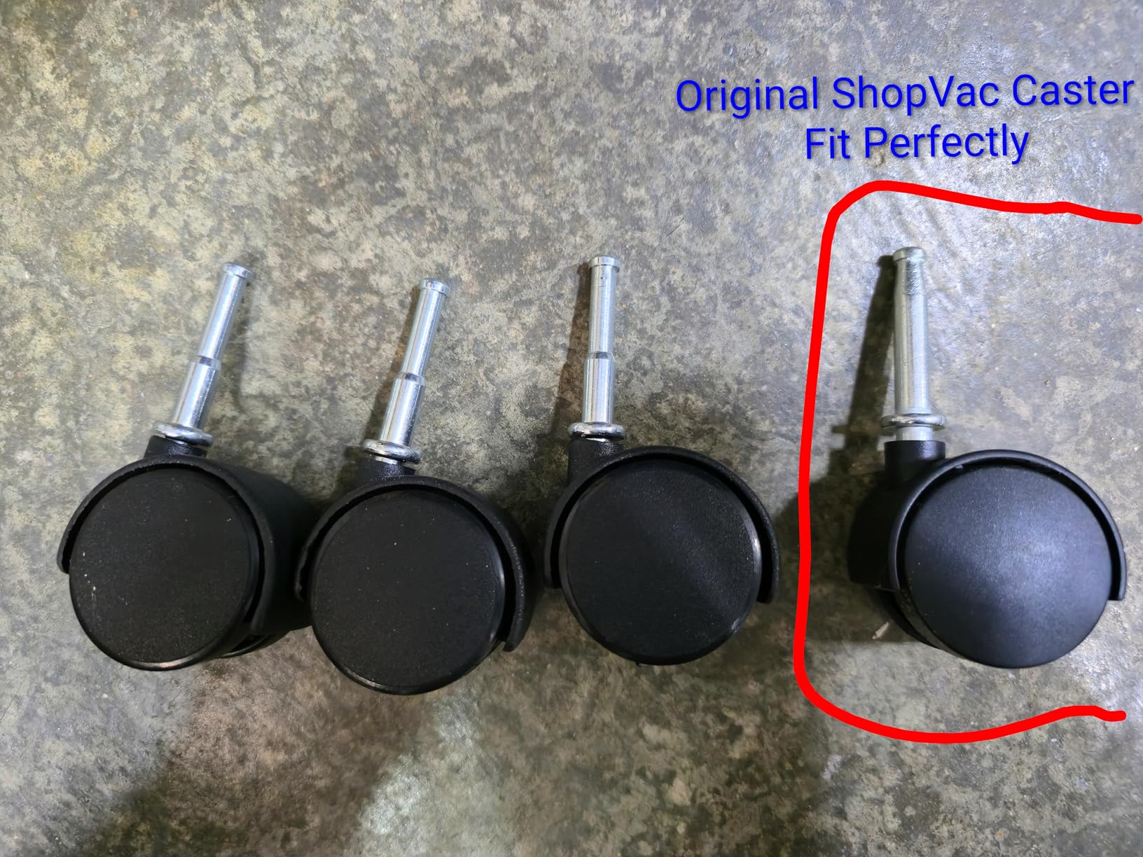 4 Pack 6774200 4201796 Caster Wheels for Shop Vac Vacuum Cleaner customer photo 2