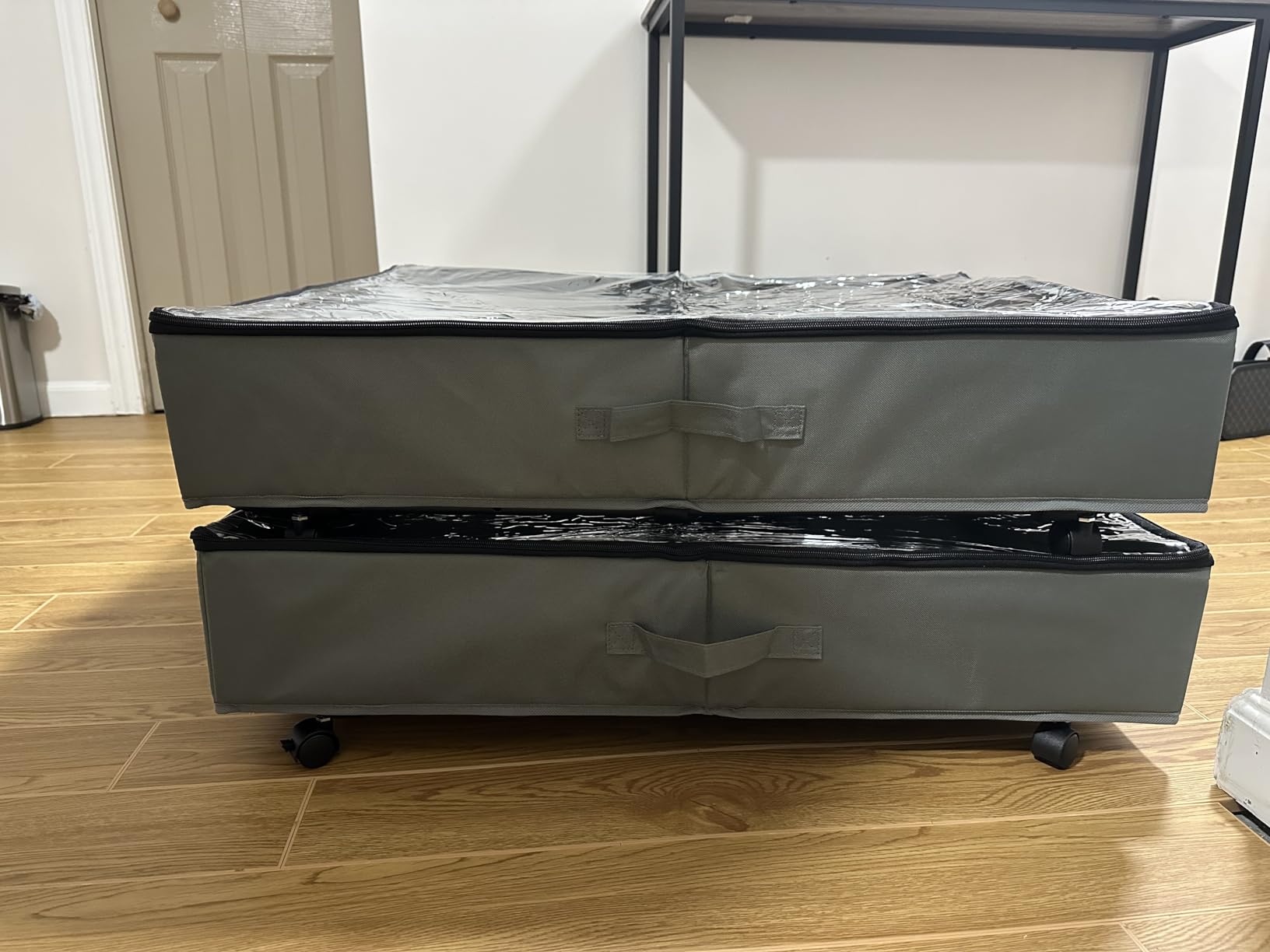 XXXL 78L Under Bed Storage with Wheels, Rolling Storage Containers with Clear Lid & Label, Heavy-Duty Metal Frame, Easy Pull-out, Underbed Storage Bins for Clothes, Shoes, Blankets, and Toys (2PACK) customer photo 1