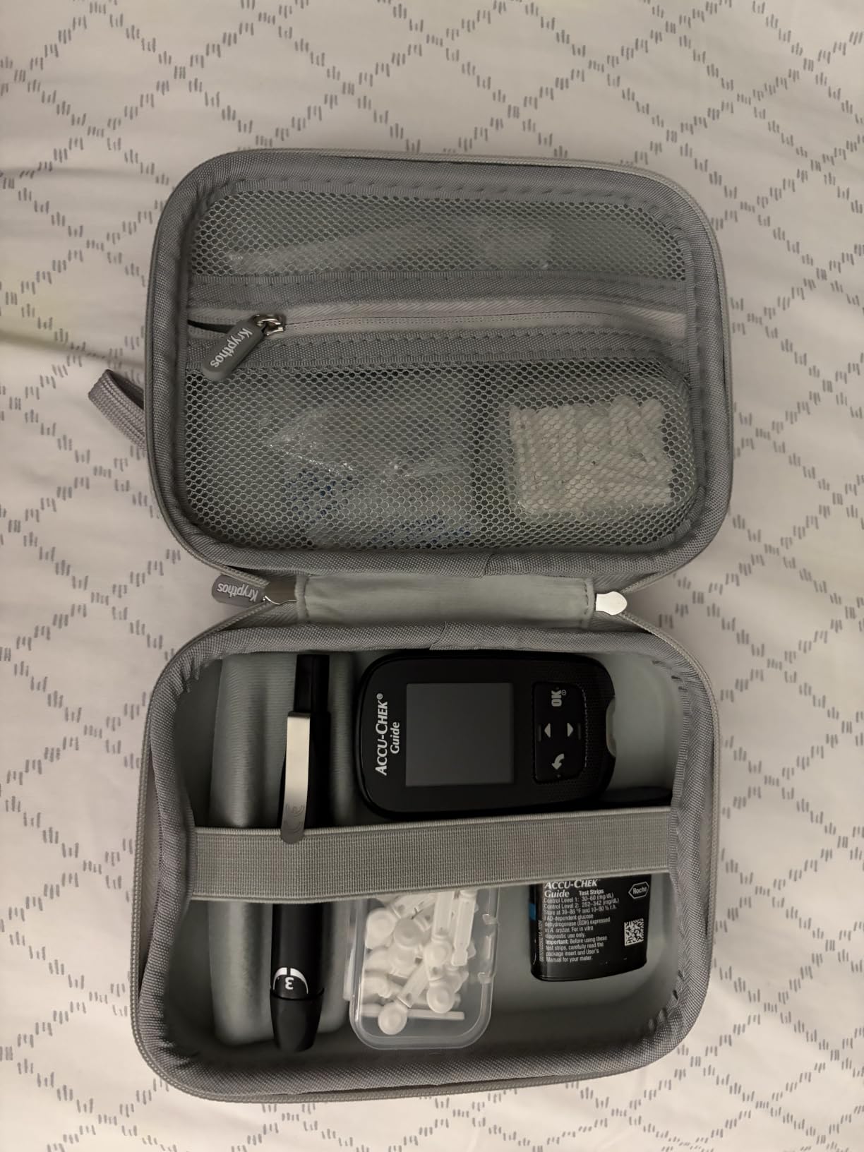 Diabetic Supplies Travel Case for Glucose Meter Diabetes Testing Kit-Black customer photo 1