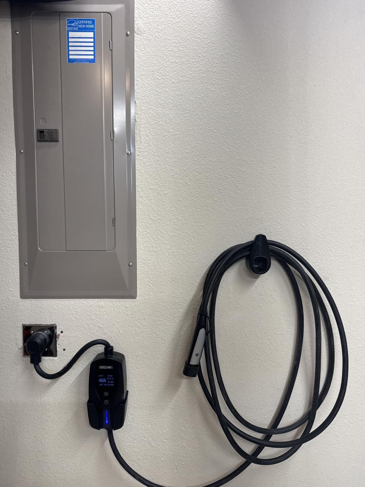 SEGUMA Level 2 EV Charger for Tesla, 40A/9.6kW NACS Charger w/NEMA 14-50 | 240V Fast EV Charging Station, 25FT Cable, Adjustable Current & Delay Start Timer customer photo 1