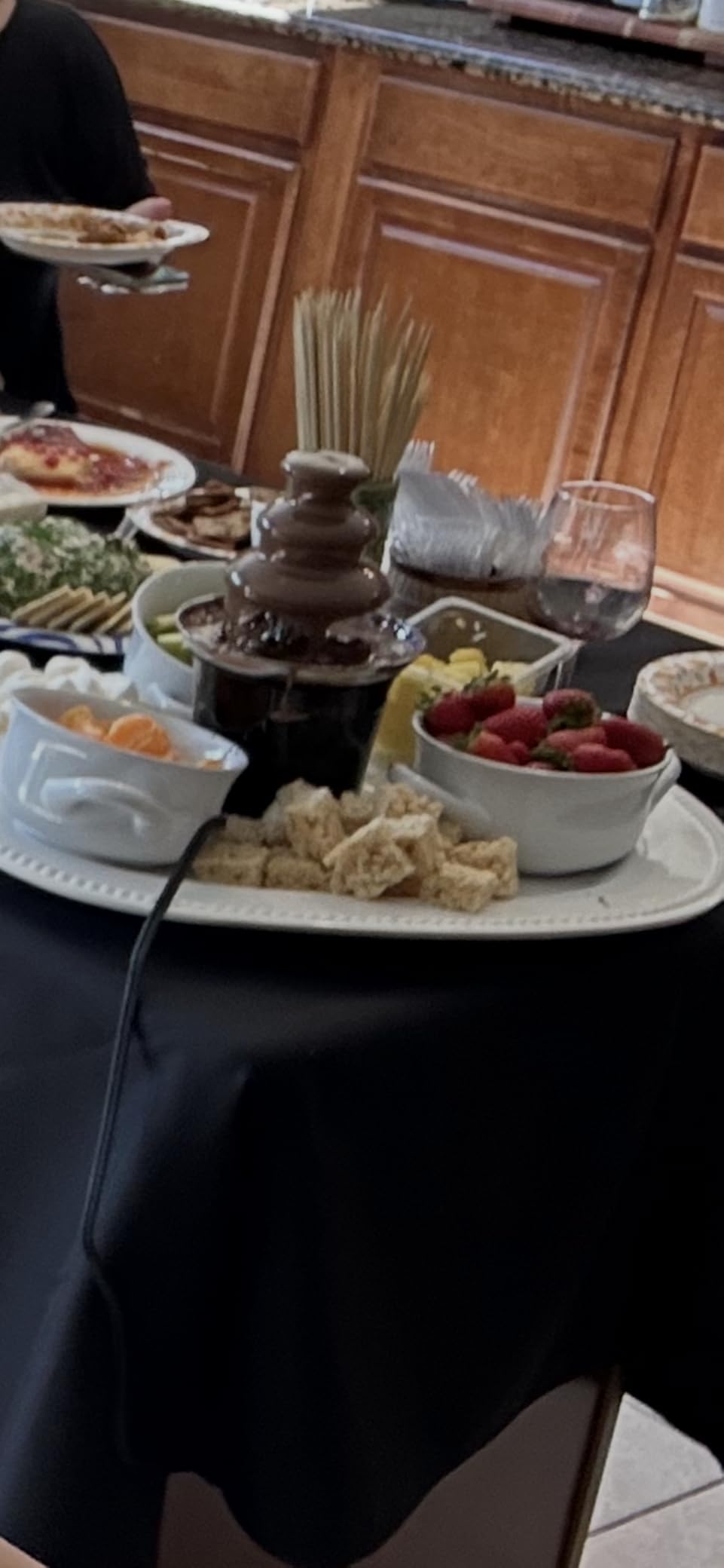 MINI Chocolate Fountain Machine Electric Chocolate Fondue Fountain Machine Stainless Steel for Chocolate Candy Butter Cheese customer photo 1