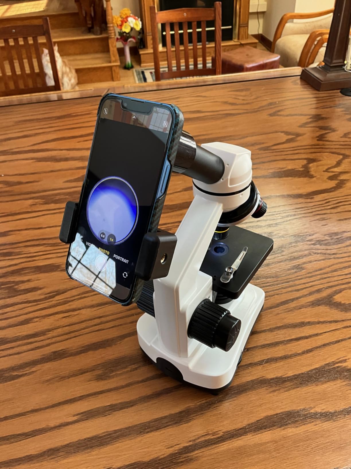 Microscope for Adults & Kids, 40X-2500X High-Power Compound Microscope with Slides Set & Phone Holder customer photo 2