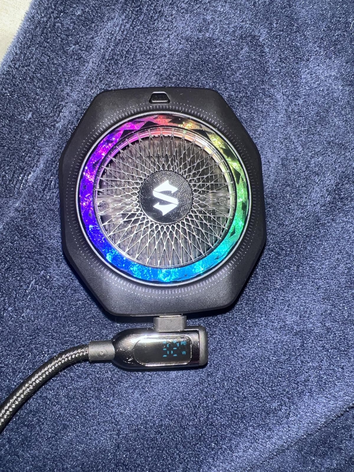 Black Shark Magnetic Phone Cooler 5 Pro - 18 Addressable RGB LEDs, Detachable Grip, APP-Controlled Thermostatic Cooling Fan for iPhone MagSafe/Android/iPad -Gaming/Streaming/Photography customer photo 2
