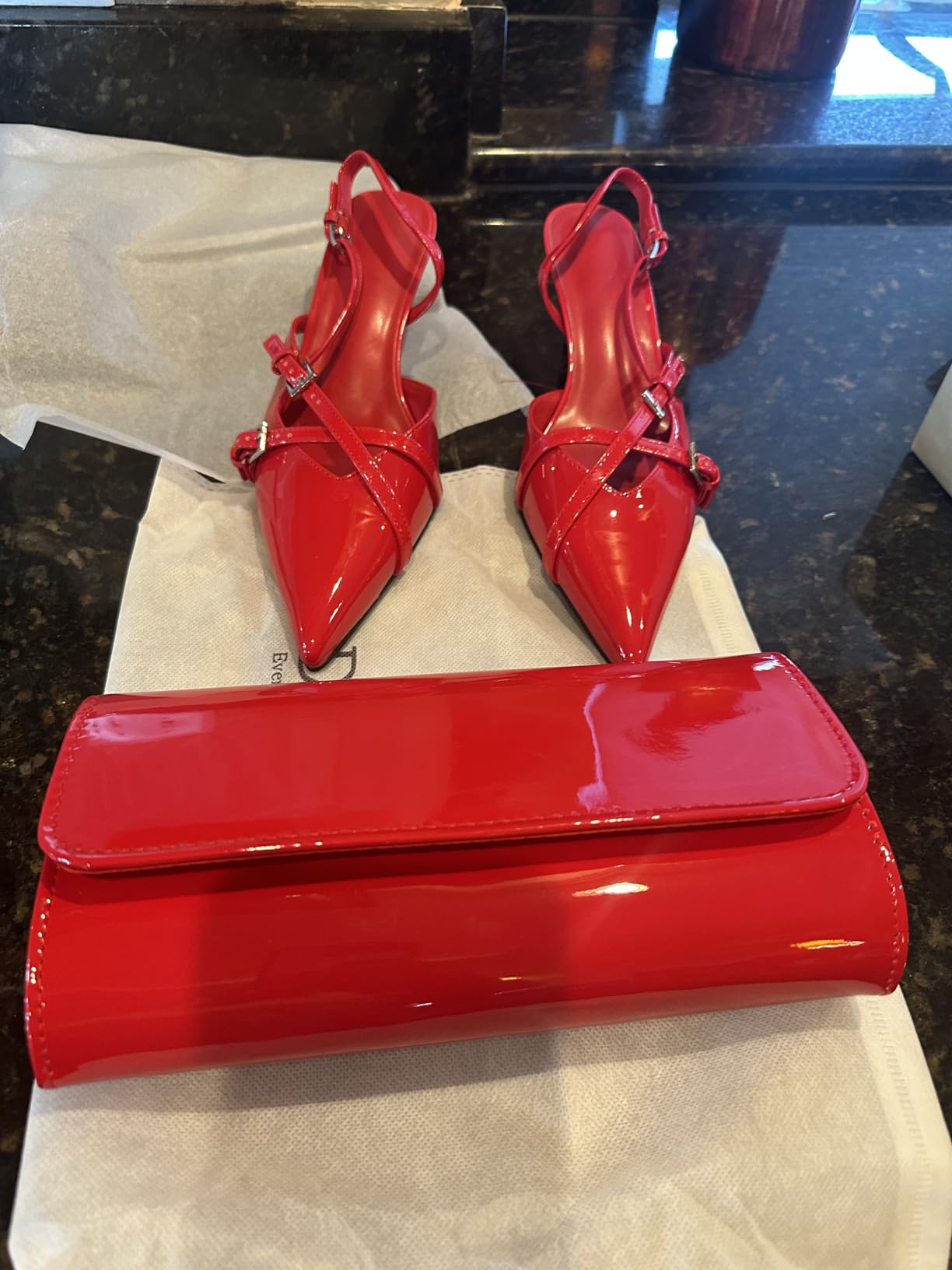 Patent Leather Envelope Clutch Womens Evening Handbag Stylish Shoulder Bag Purse for Christmas Wedding Party Prom customer photo 1