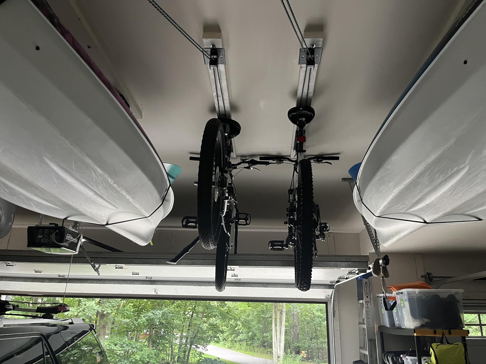 StoreYourBoard Bike Hoist for Garage Ceiling, Pulley Lift System, No Slip customer photo 1