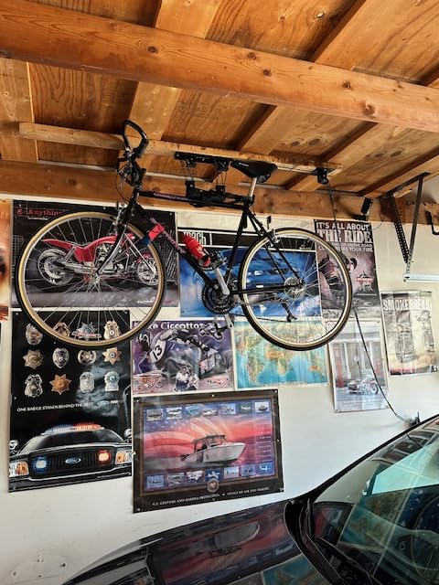 StoreYourBoard Bike Hoist for Garage Ceiling, Pulley Lift System, No Slip customer photo 2