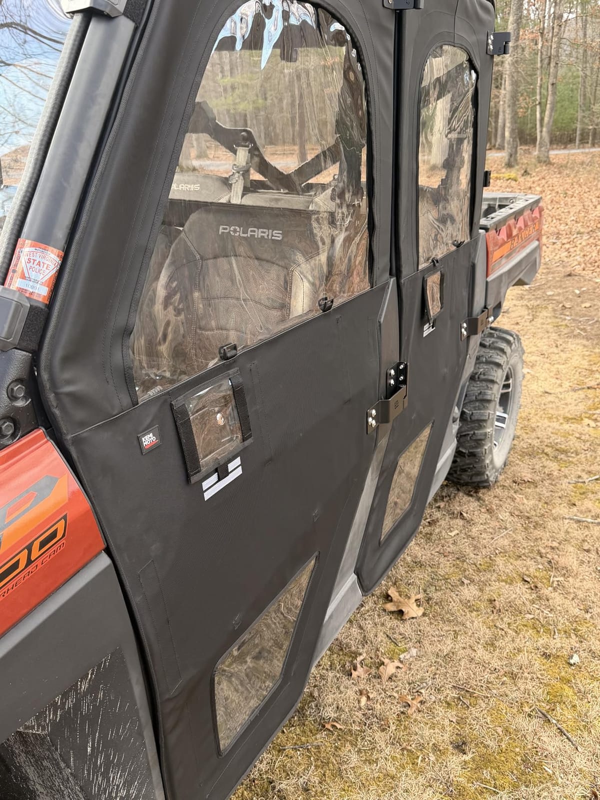 KEMIMOTO UTV Full Door With Steel Frame Compatible with Polaris Ranger Crew | XP 1000 2019-2026, Cab Enclosure Water-Resistant, Tear-Resistant, Embossed PVC Oxford Fabric Frame Doors Kit 4-6 Seater customer photo 1